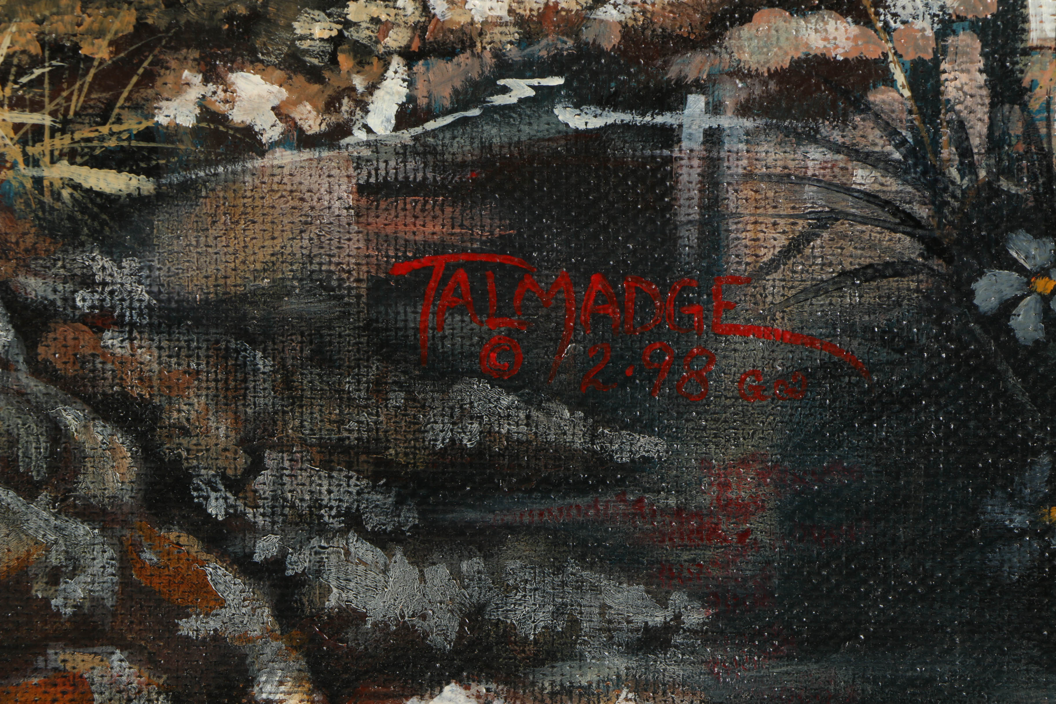 Talmadge Davis Oil Painting on Board "Mother's Tears"