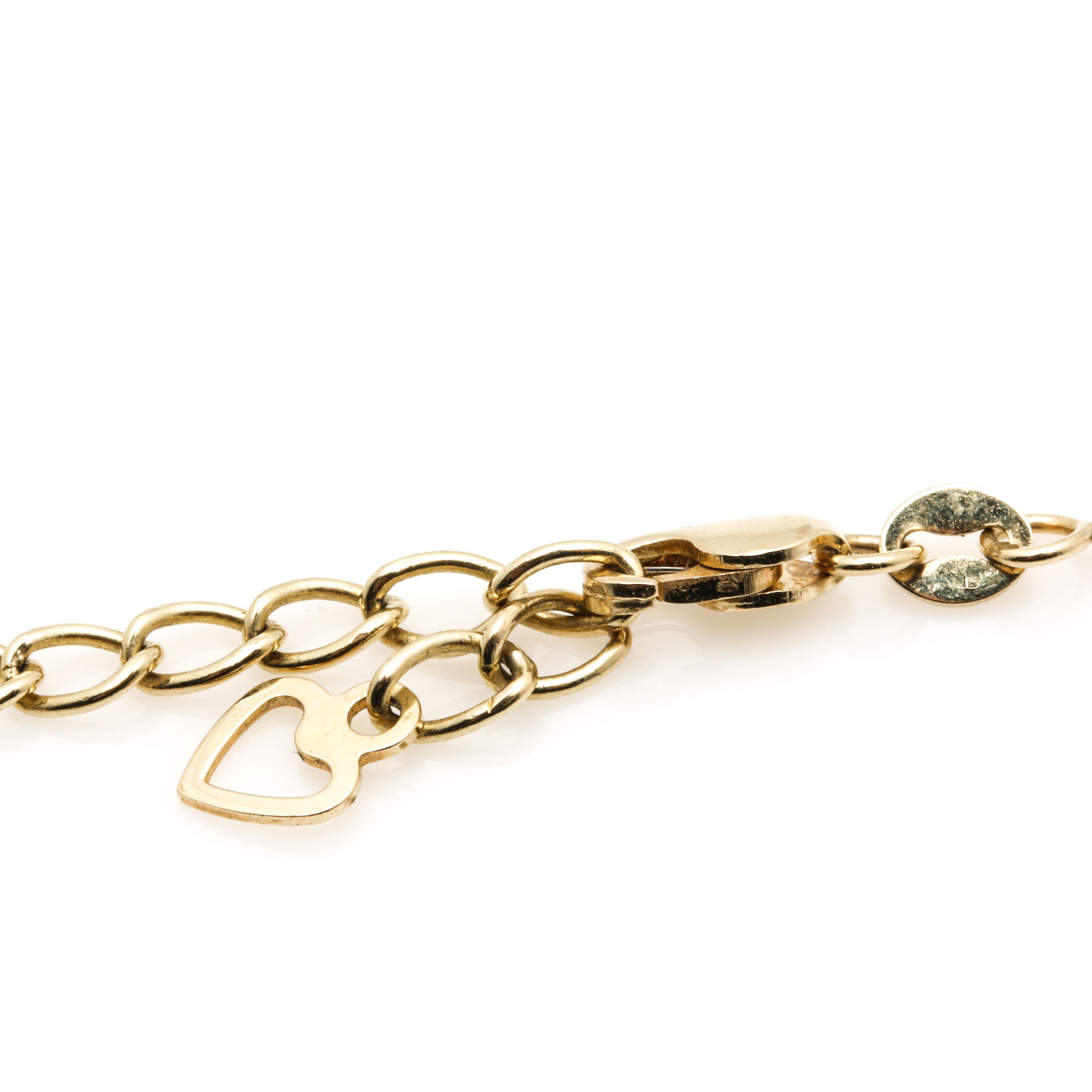 10K Yellow and White Gold Beaded Openwork Necklace