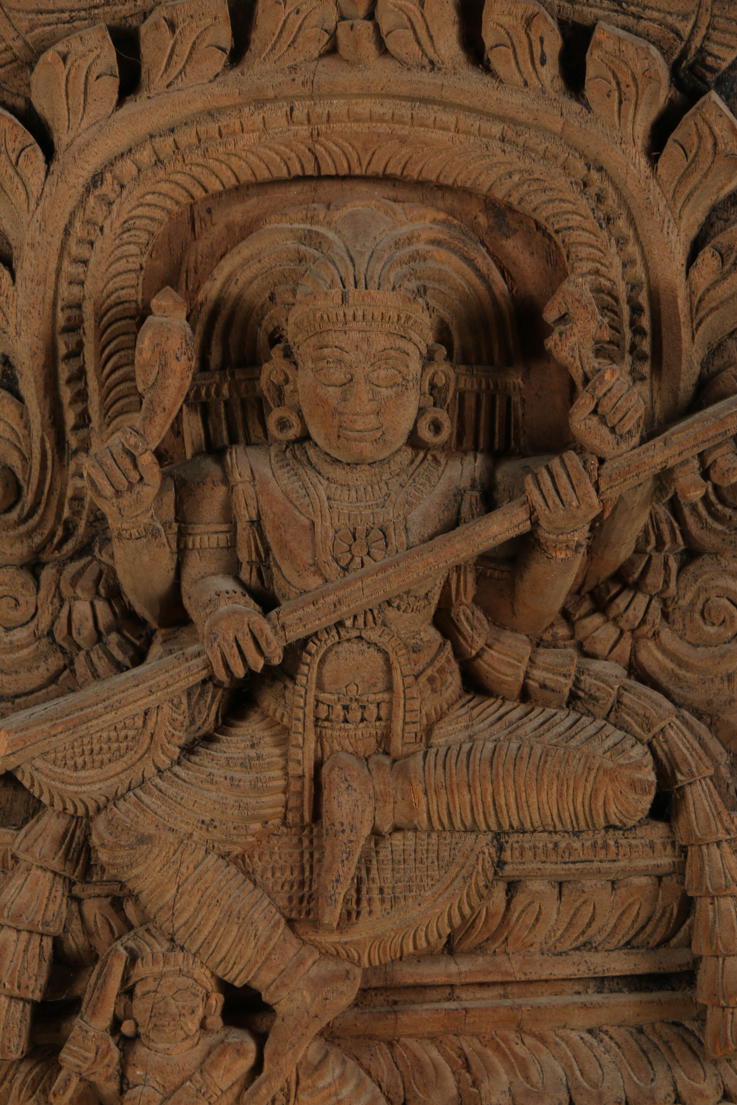 South Indian Hindu Wooden Relief Carvings