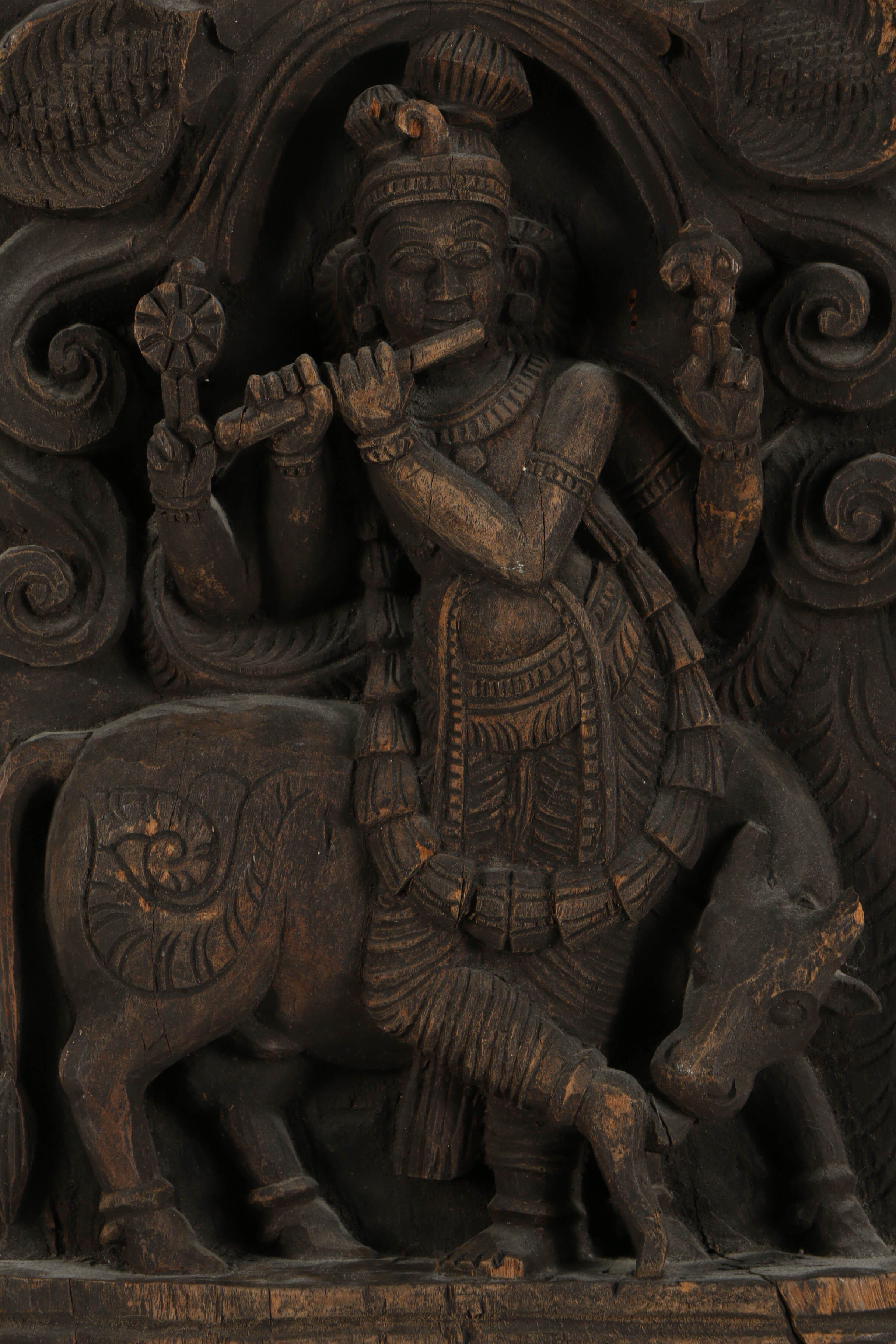 South Indian Hindu Wooden Relief Carvings