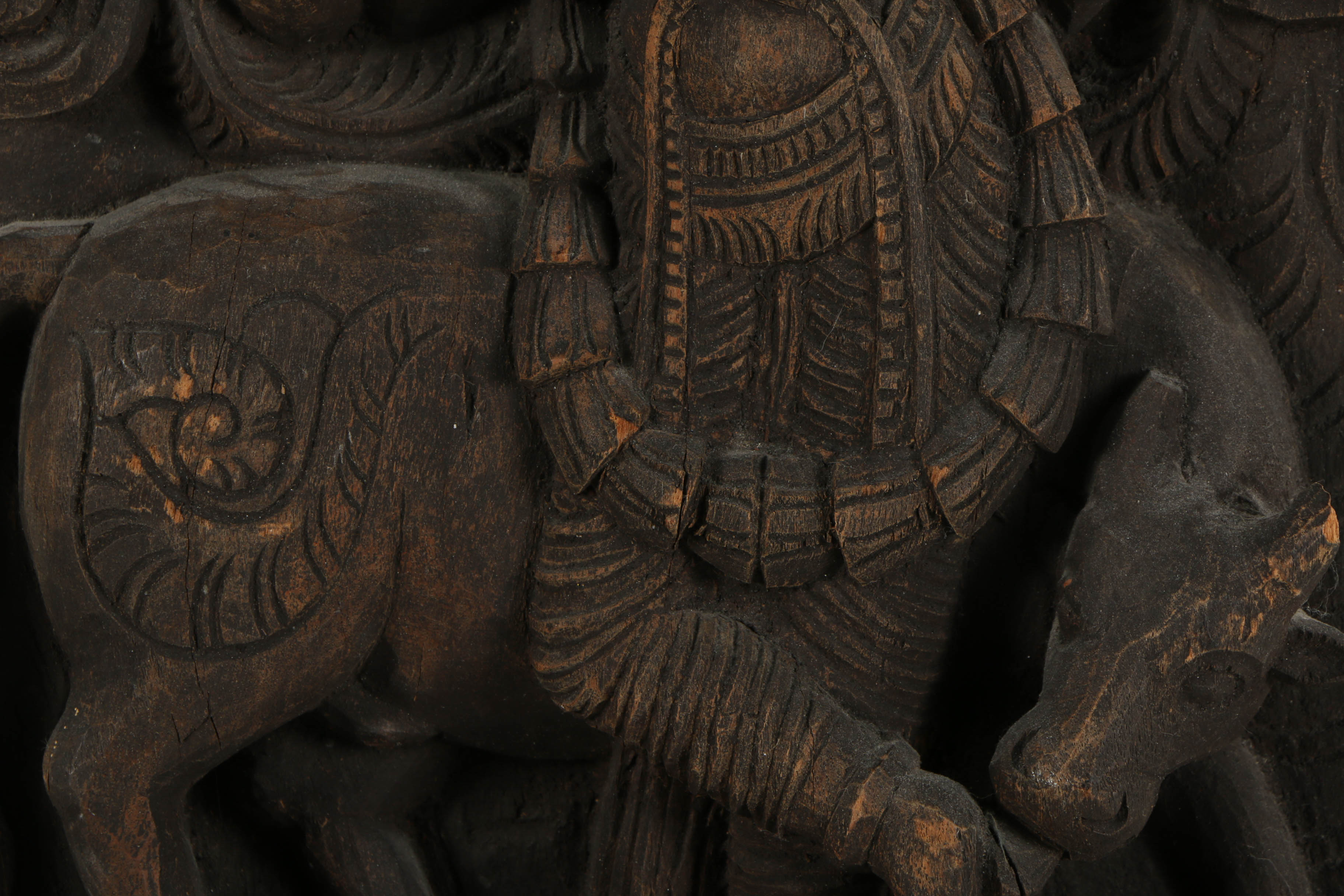 South Indian Hindu Wooden Relief Carvings