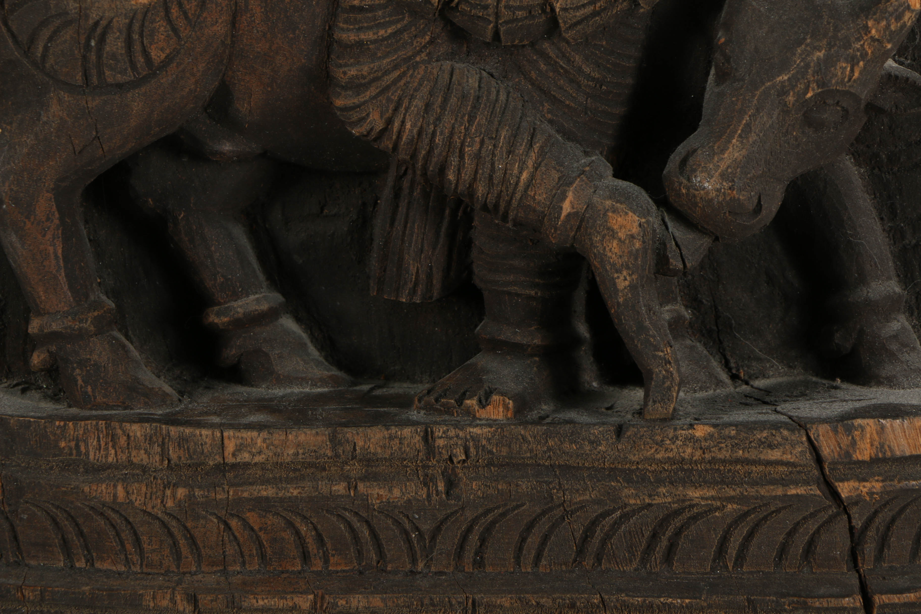 South Indian Hindu Wooden Relief Carvings