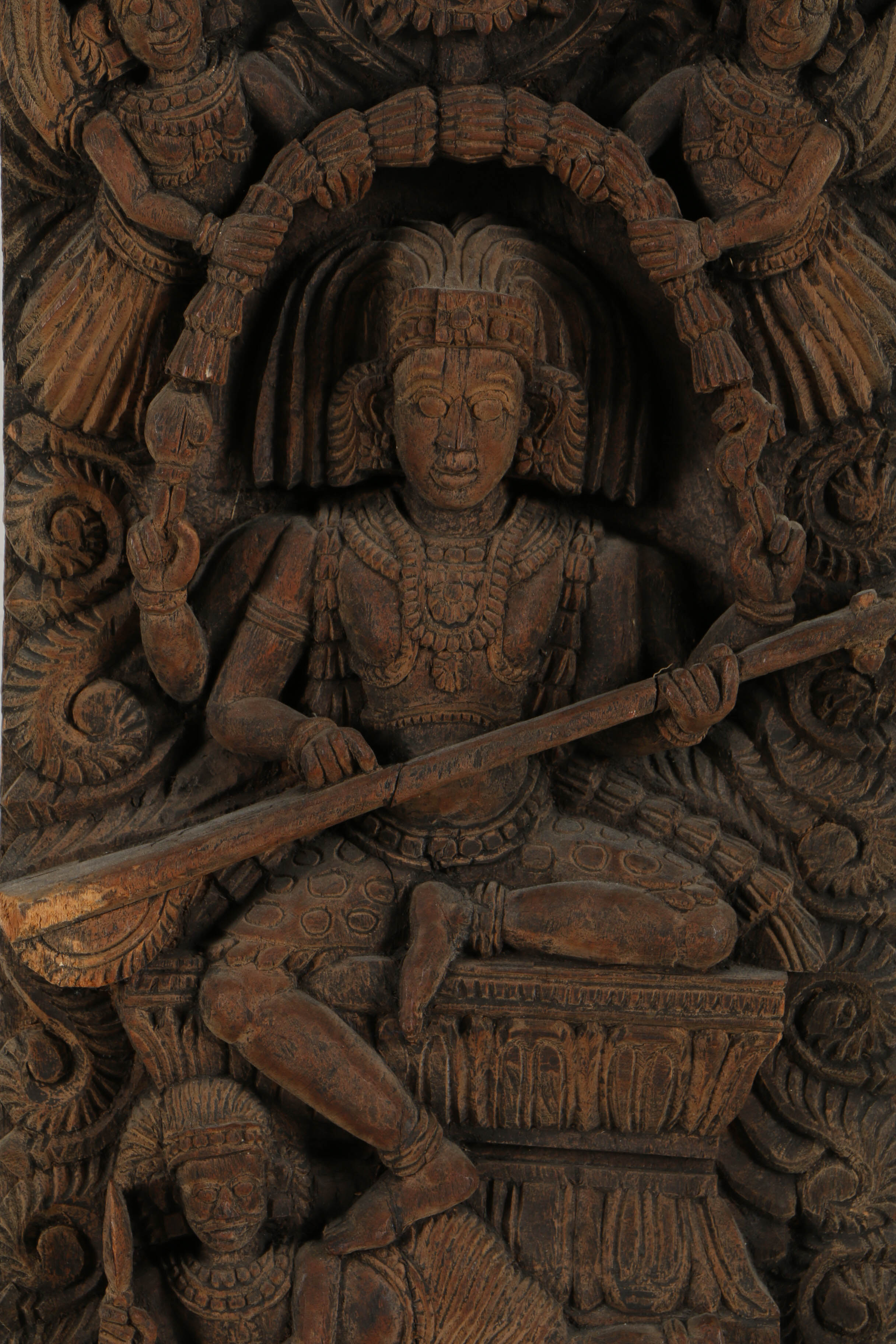 South Indian Hindu Wooden Relief Carvings