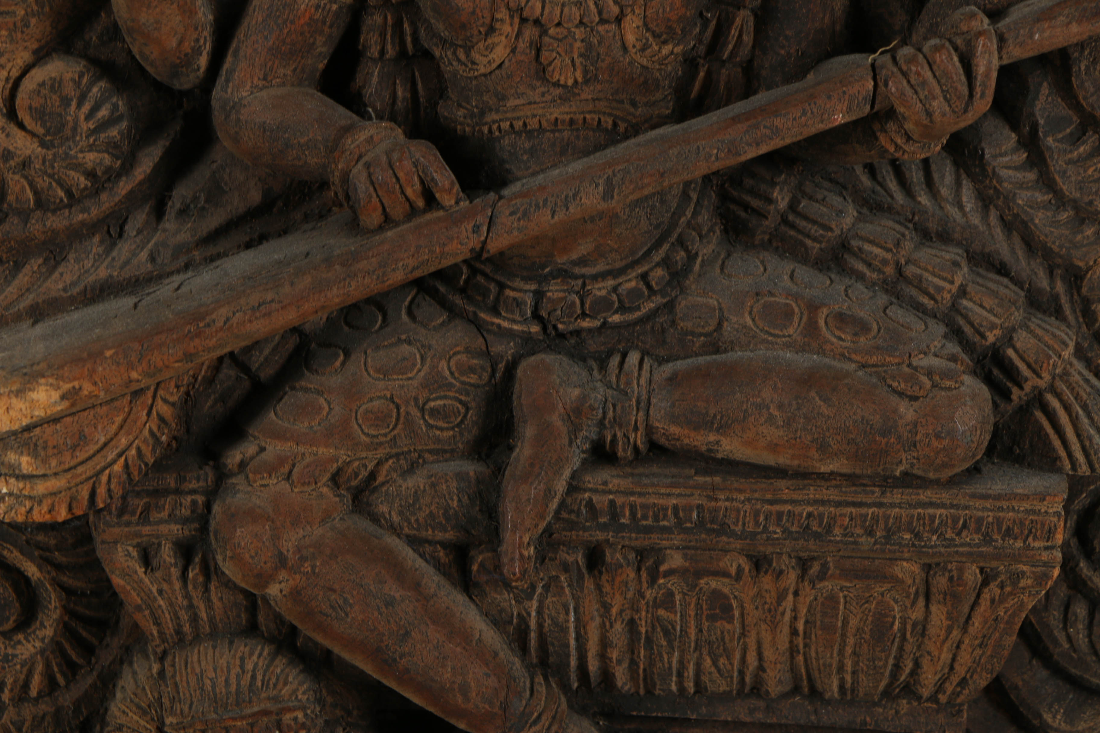 South Indian Hindu Wooden Relief Carvings