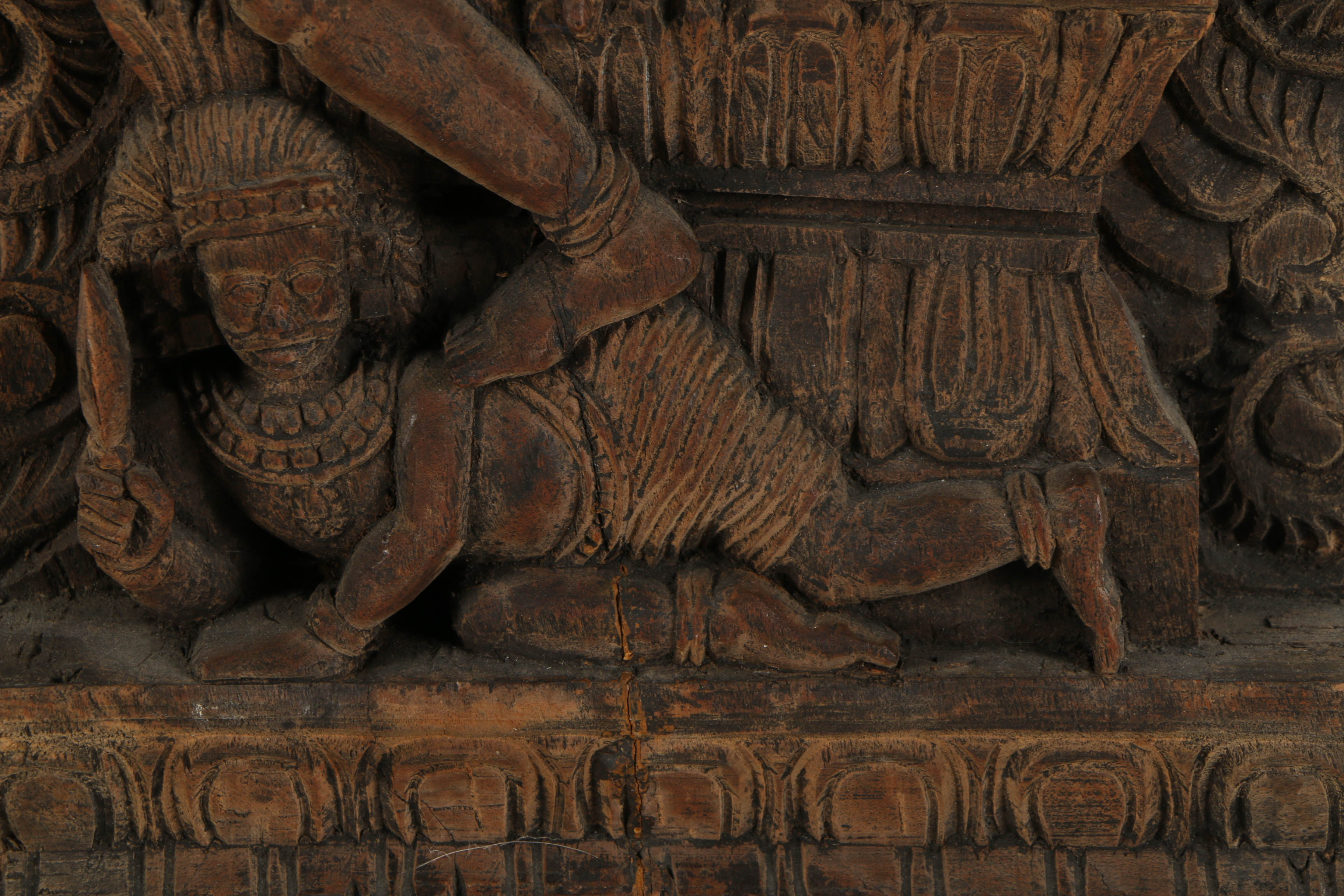 South Indian Hindu Wooden Relief Carvings