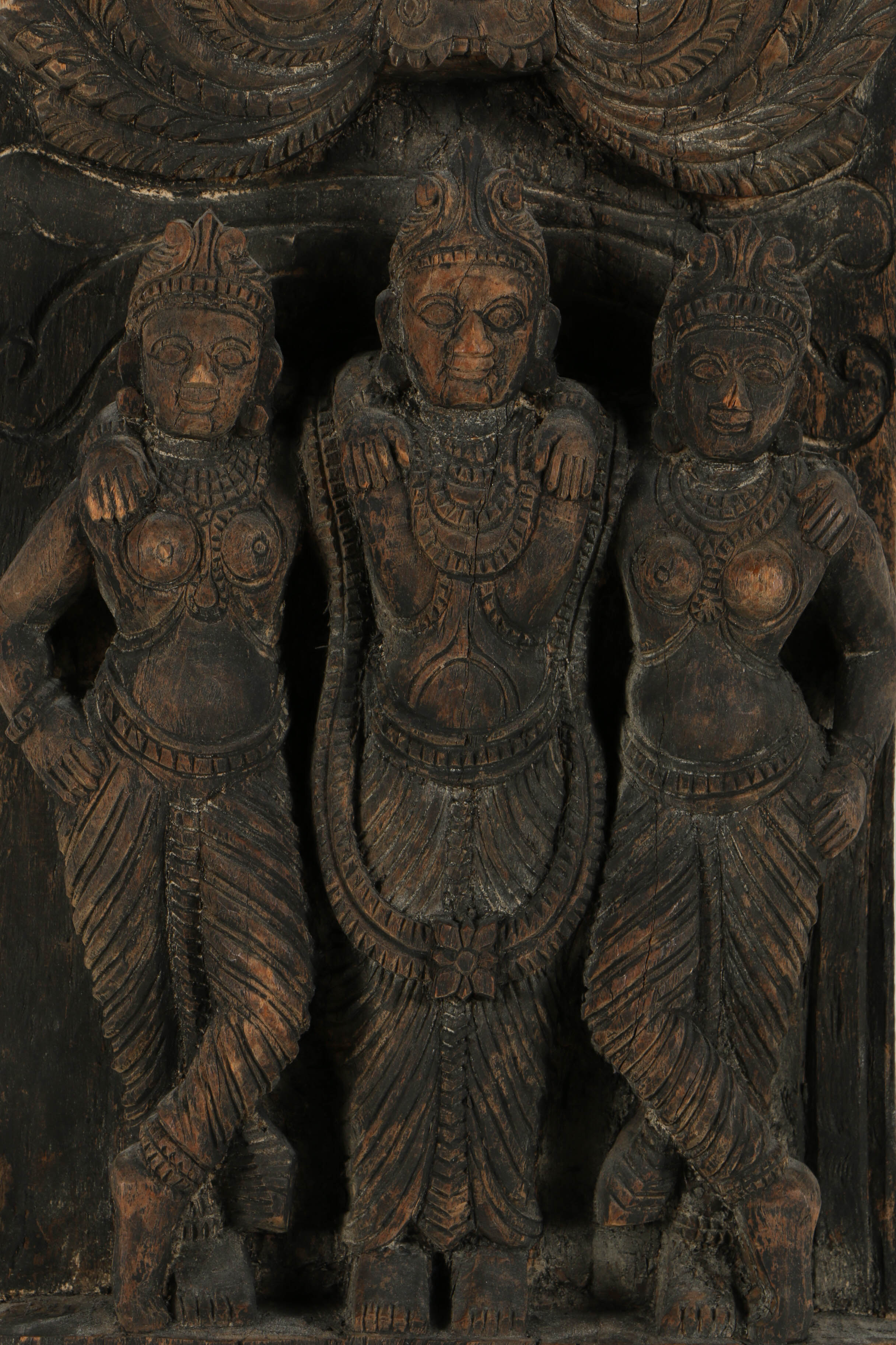 South Indian Hindu Wooden Relief Carvings