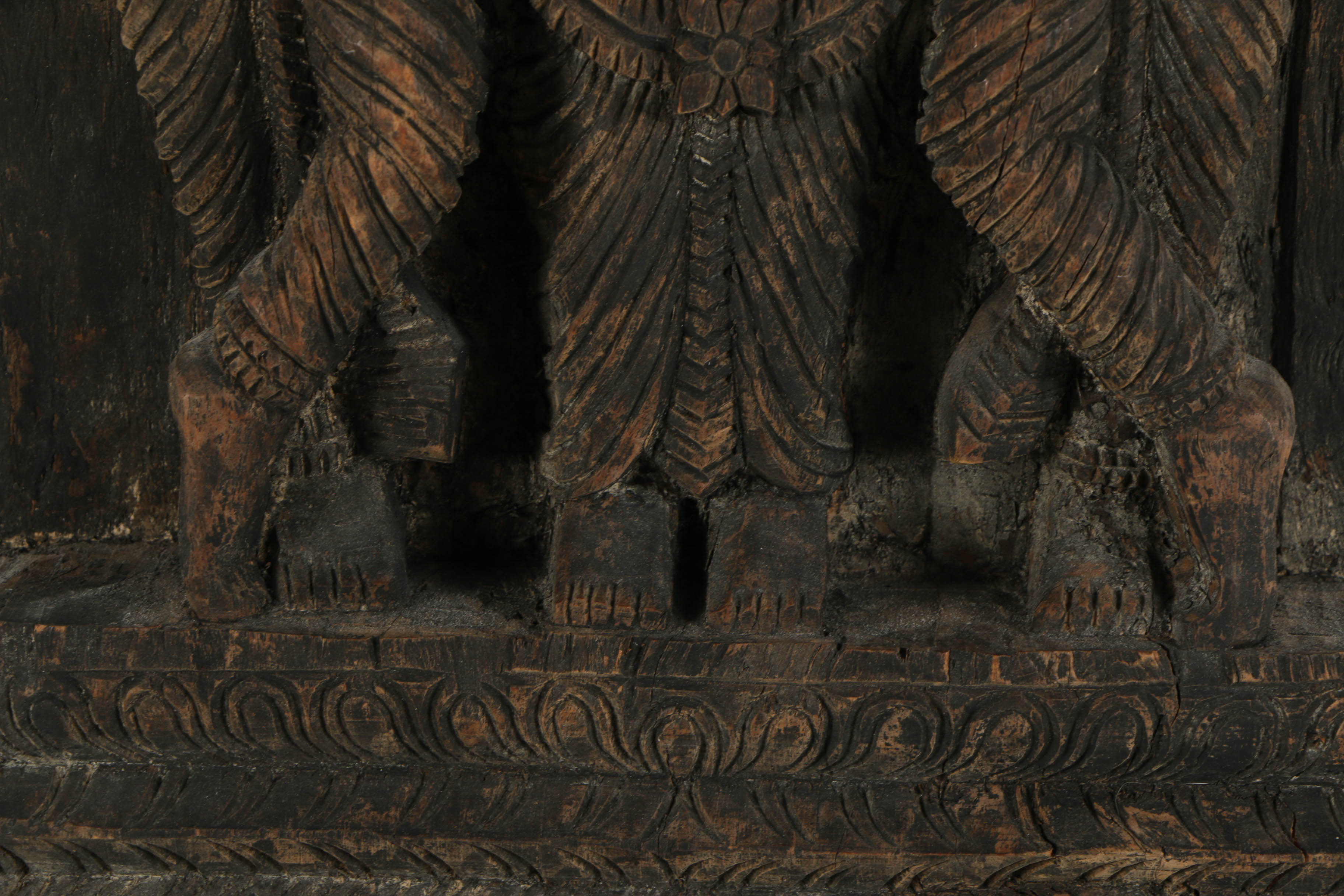 South Indian Hindu Wooden Relief Carvings
