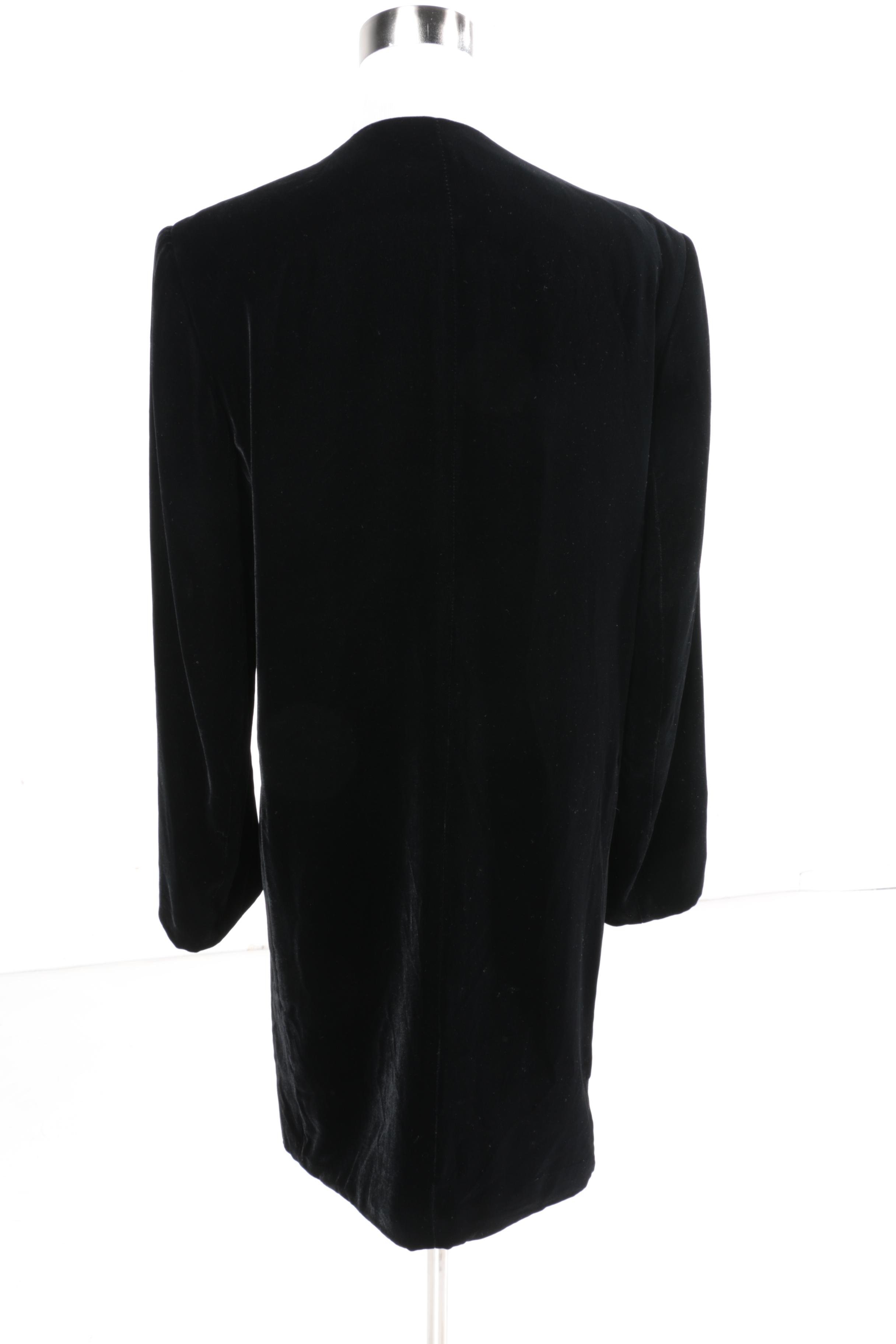 Circa 1980s Christian Dior Separates Black Velvet Jacket