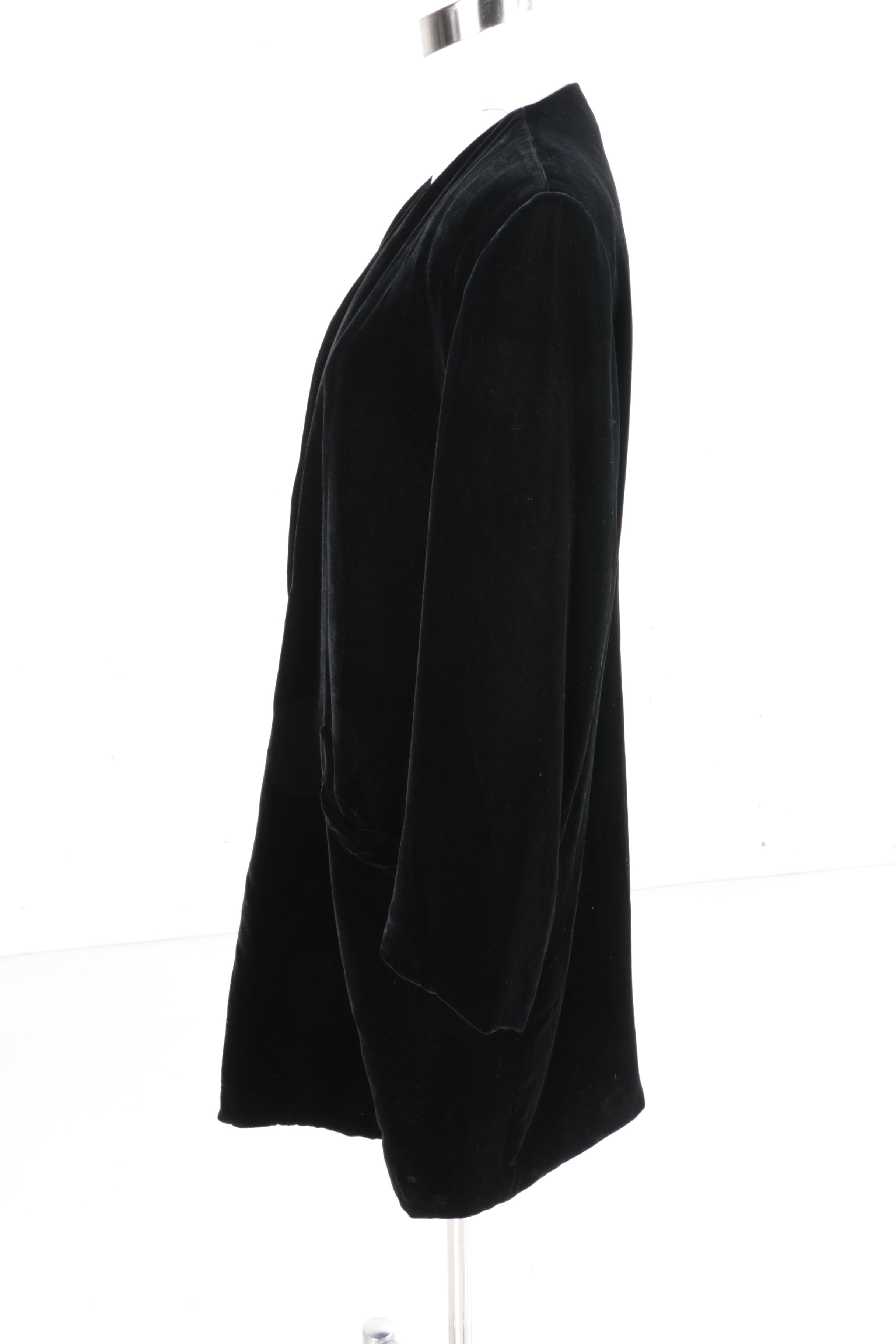 Circa 1980s Christian Dior Separates Black Velvet Jacket