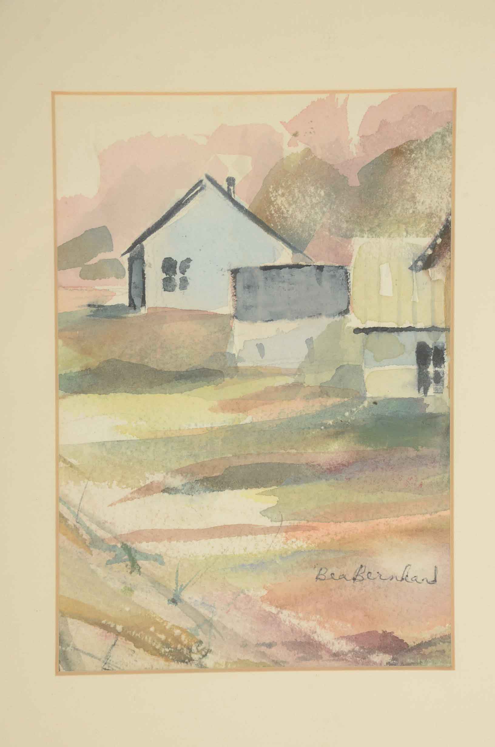 Two Original Watercolor Paintings on Paper