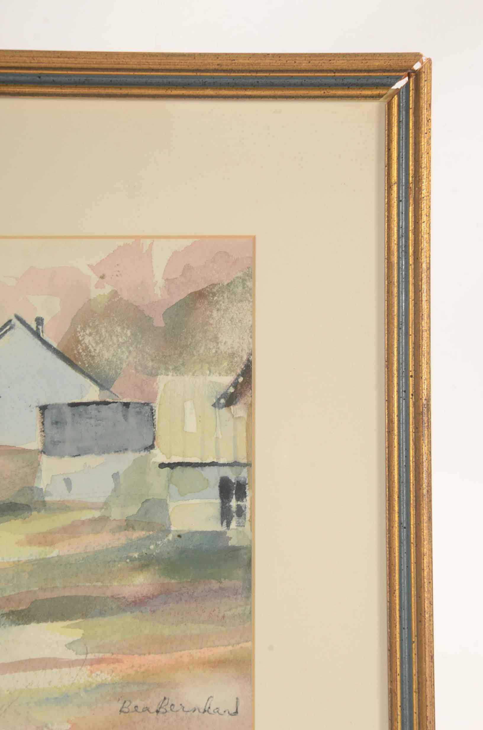 Two Original Watercolor Paintings on Paper