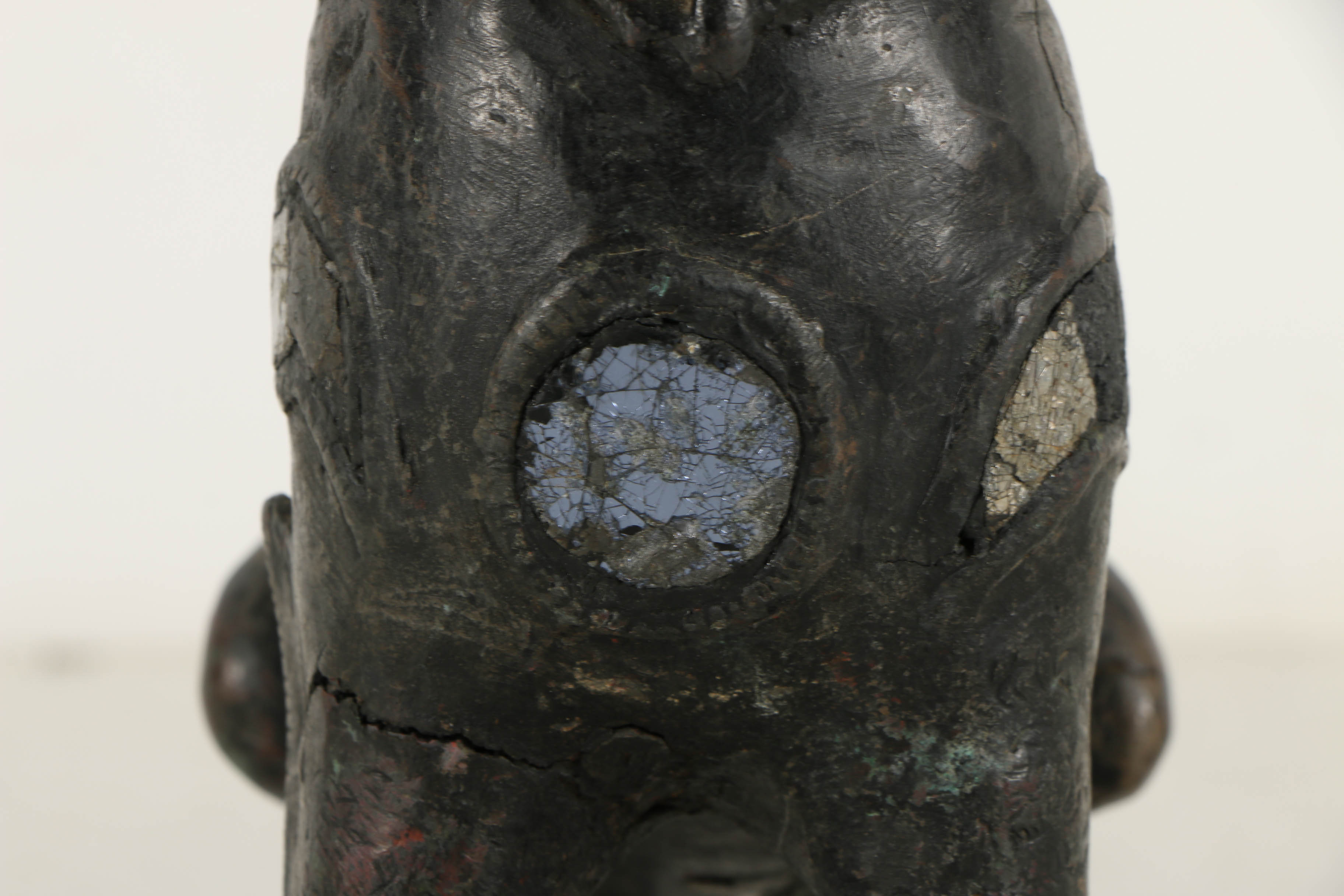 Vintage East Asian Leaded Copper Imperial Guardian Lion Sculptures