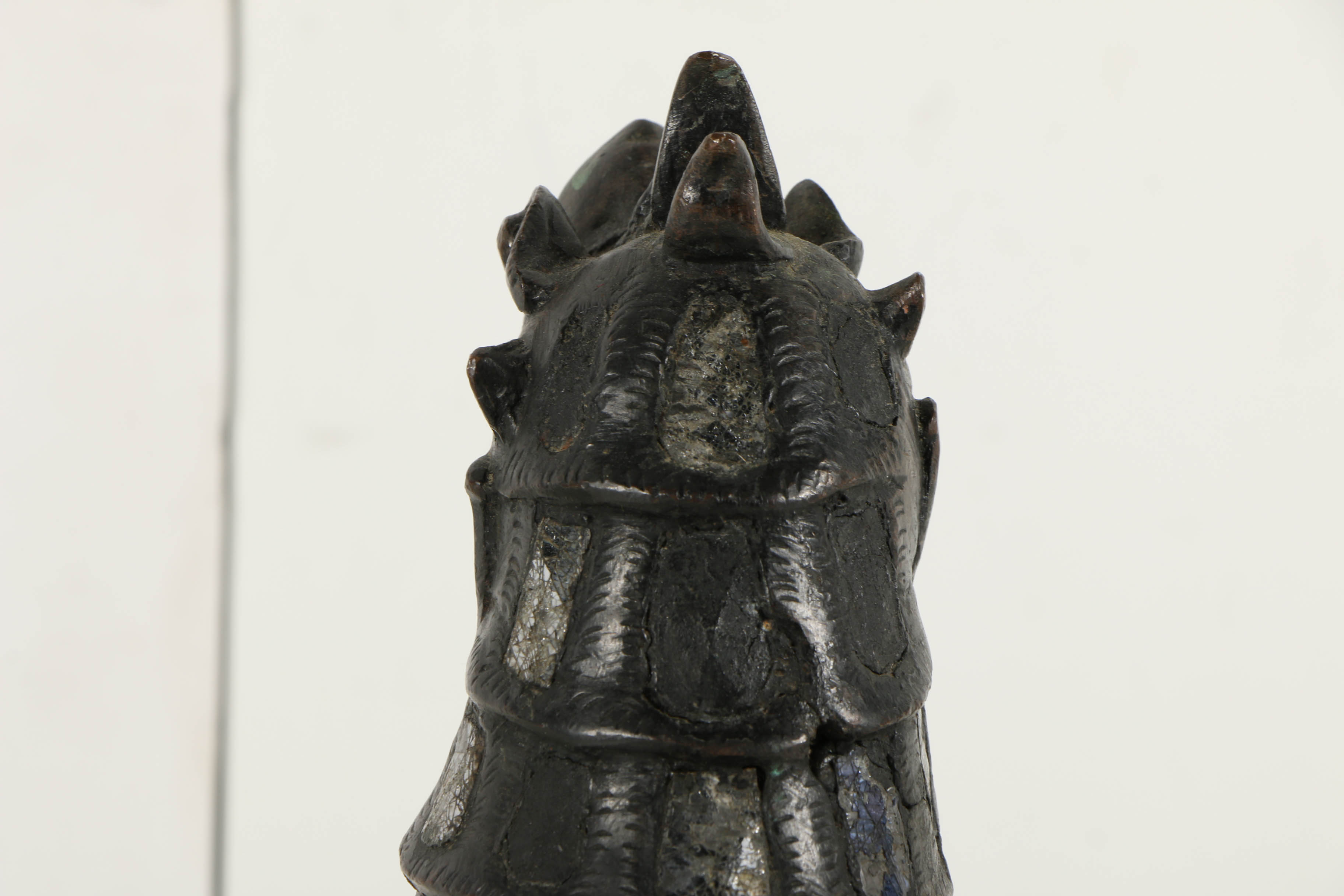 Vintage East Asian Leaded Copper Imperial Guardian Lion Sculptures