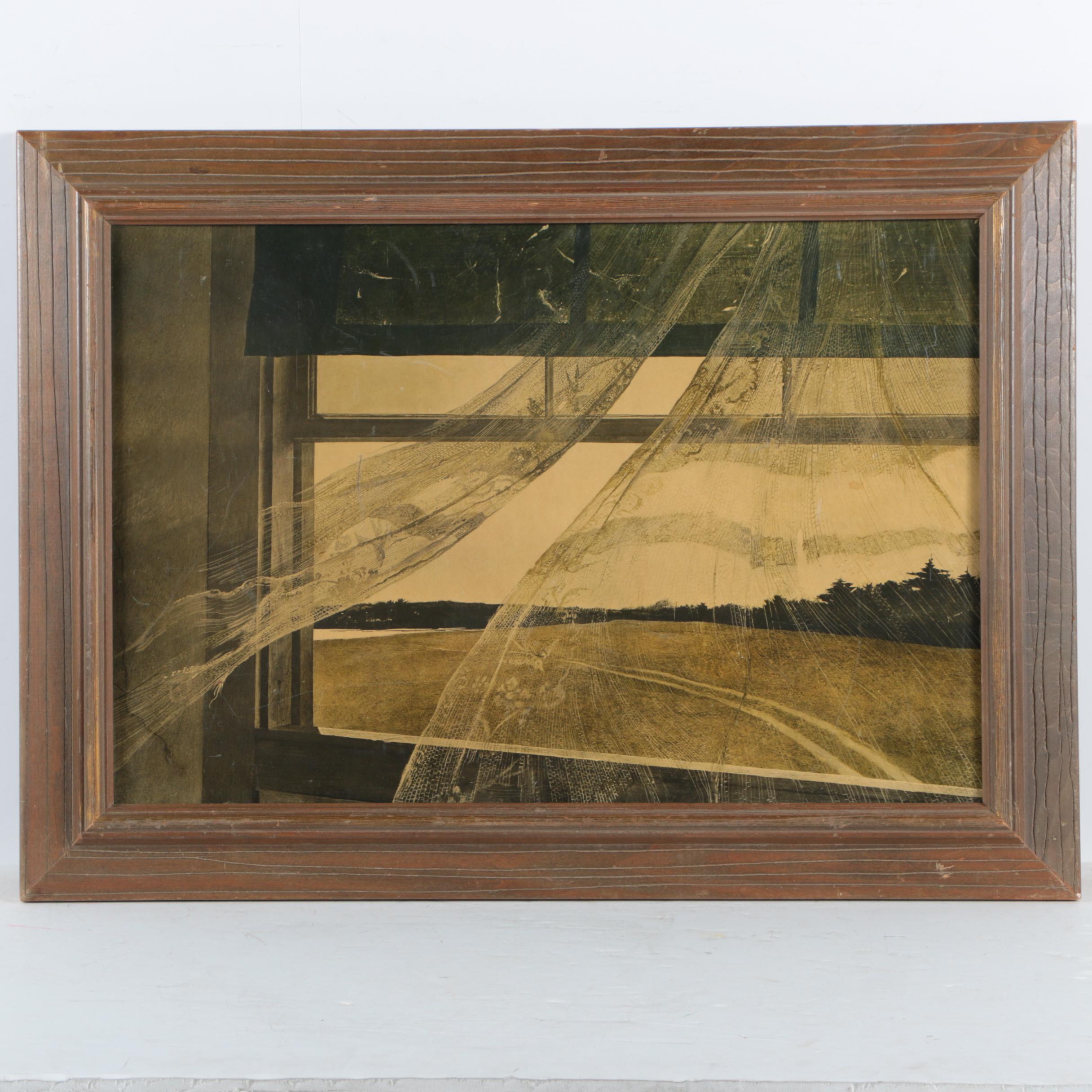 Andrew Wyeth Triton Press Collotype "Wind from the Sea"