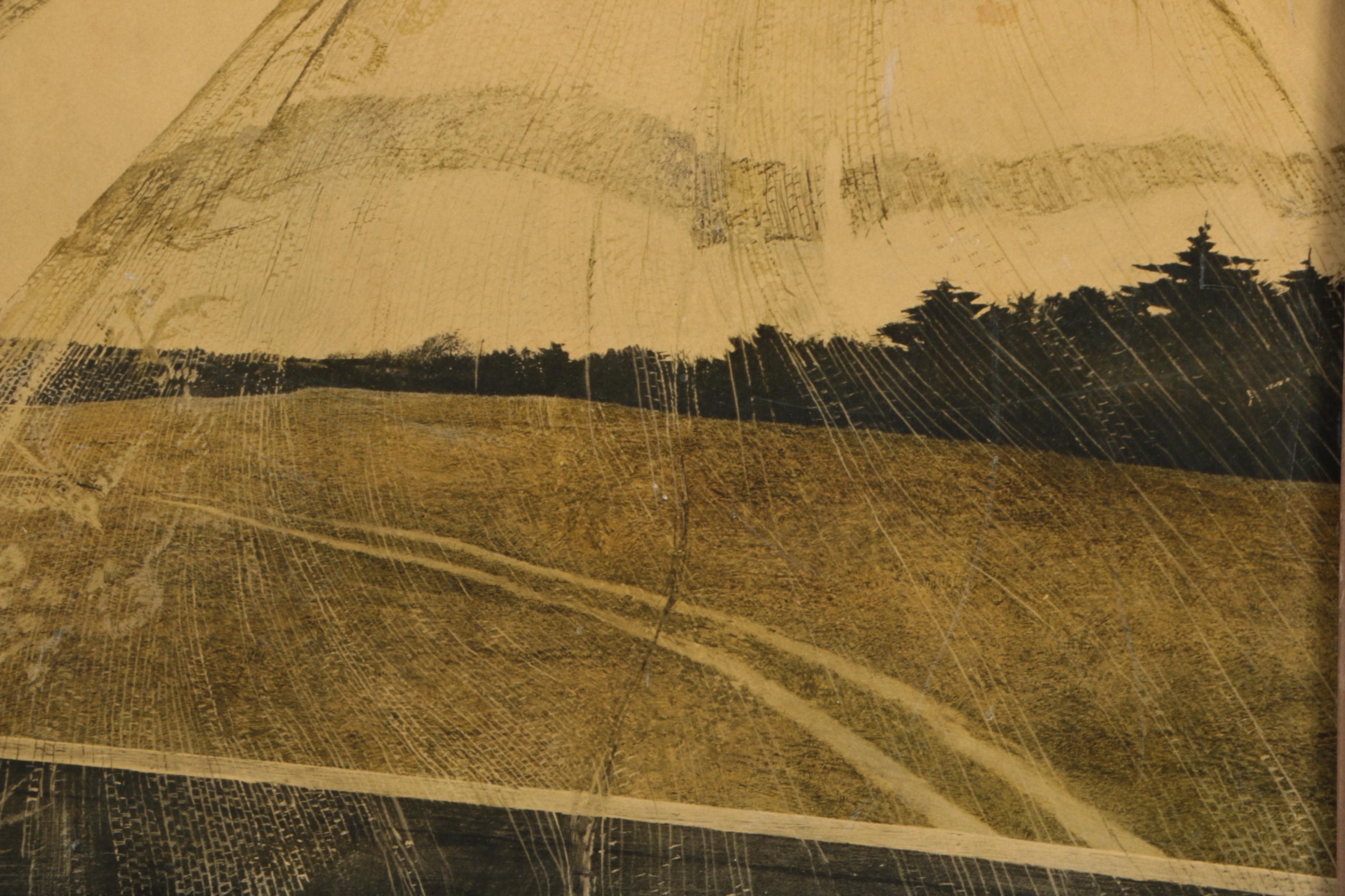 Andrew Wyeth Triton Press Collotype "Wind from the Sea"