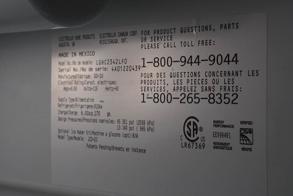 Frigidaire Gallery Side-by-Side Refrigerator