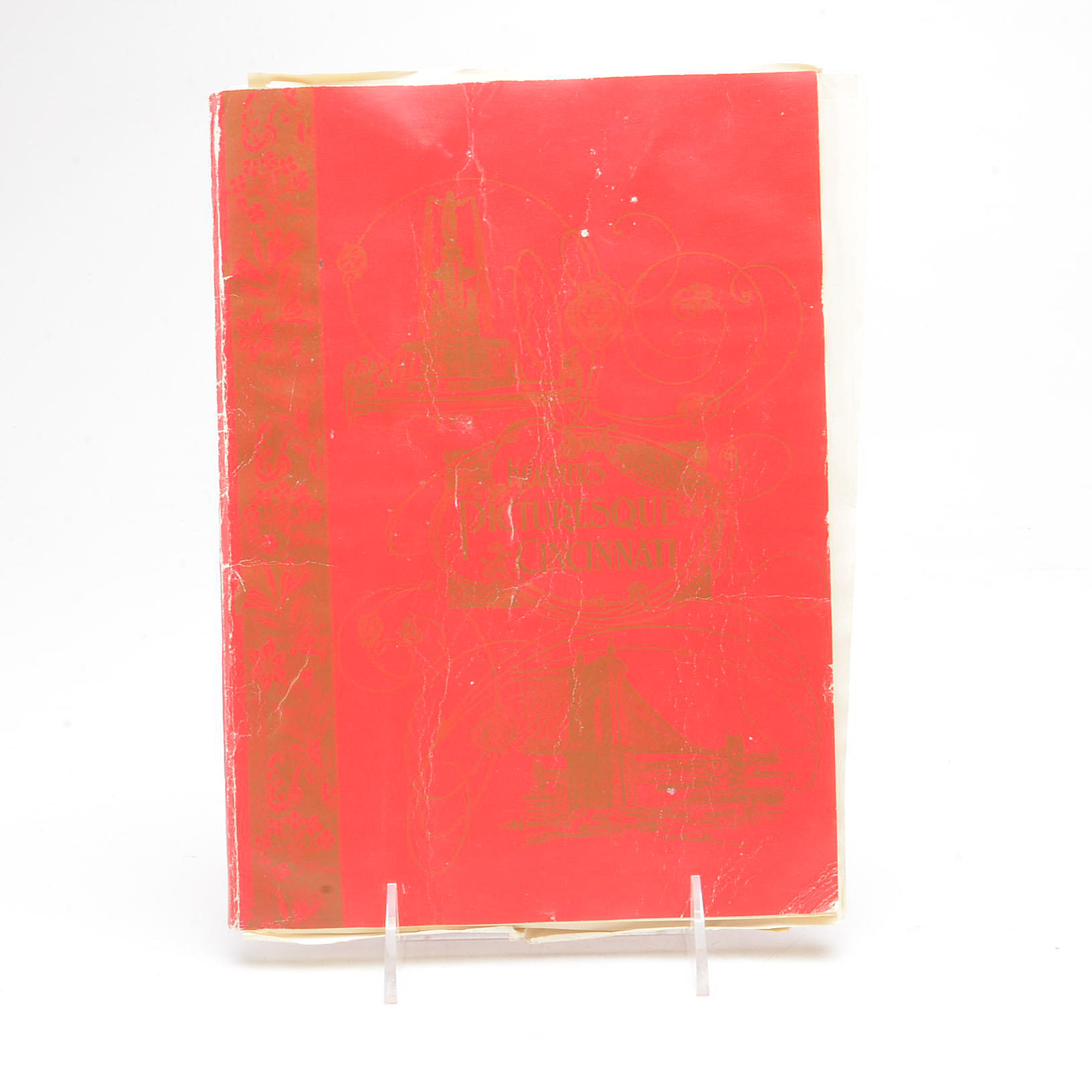 Vintage Pairing of Cincinnati Photo Books and Map