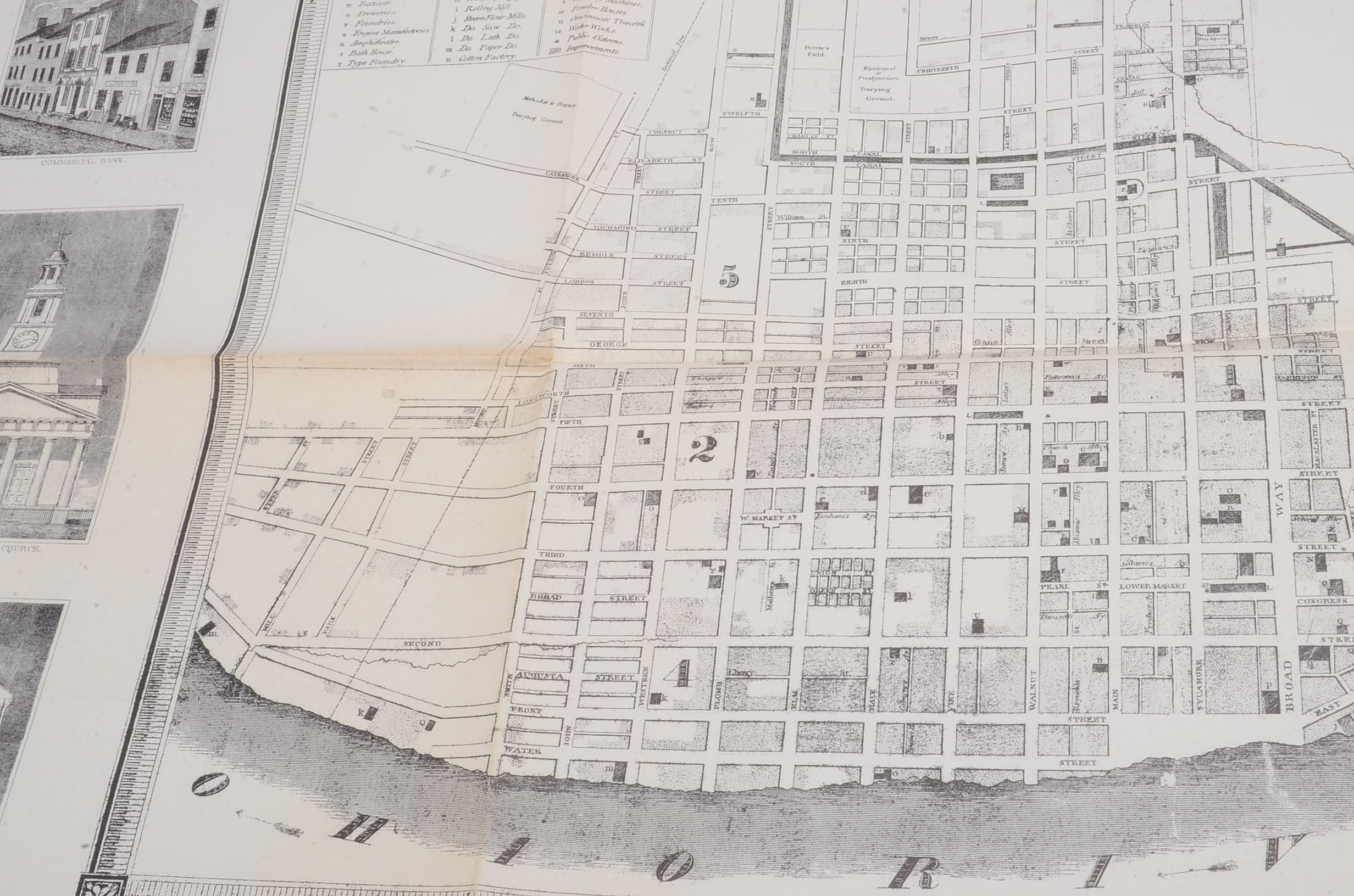 Vintage Pairing of Cincinnati Photo Books and Map