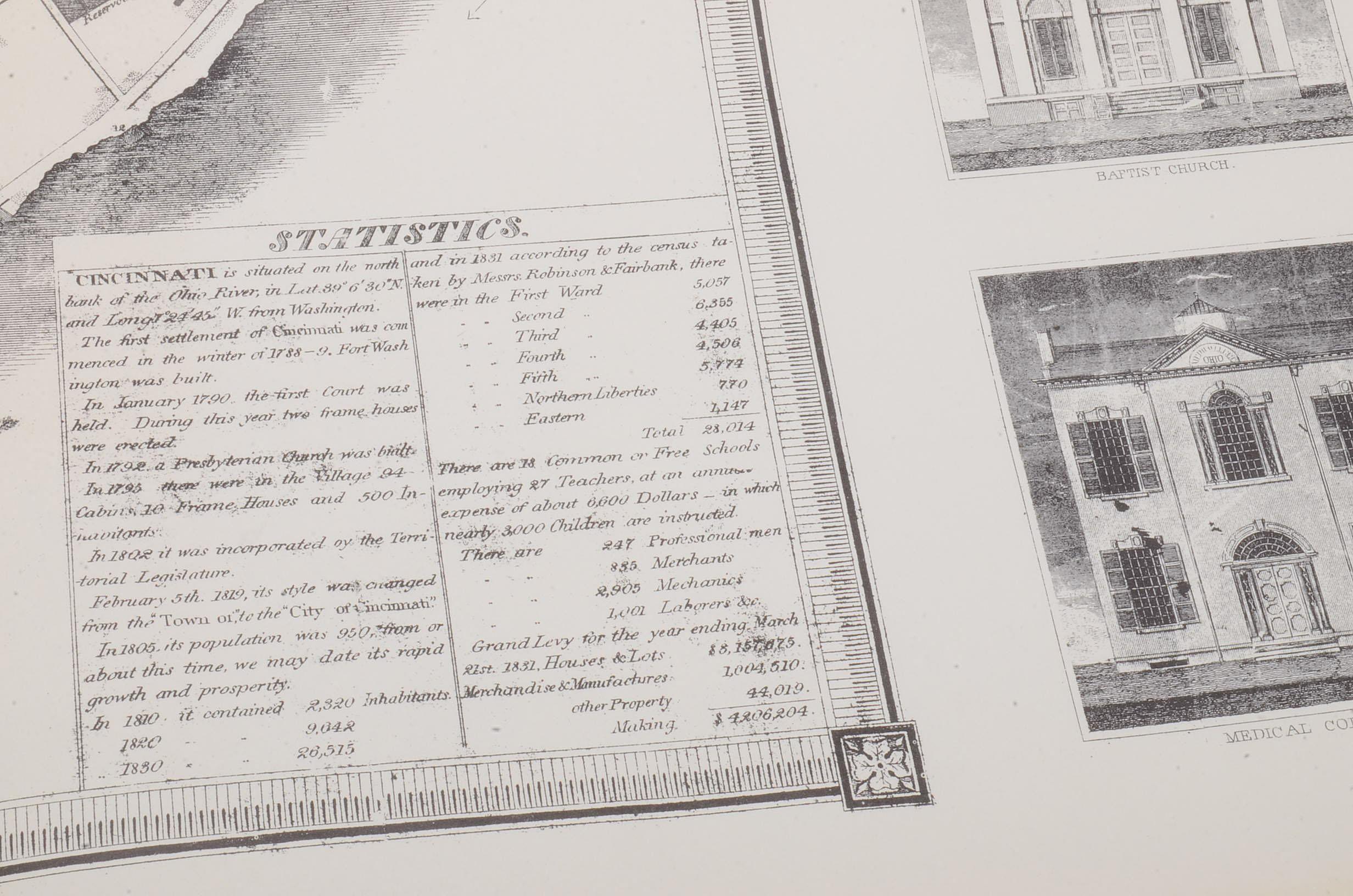 Vintage Pairing of Cincinnati Photo Books and Map