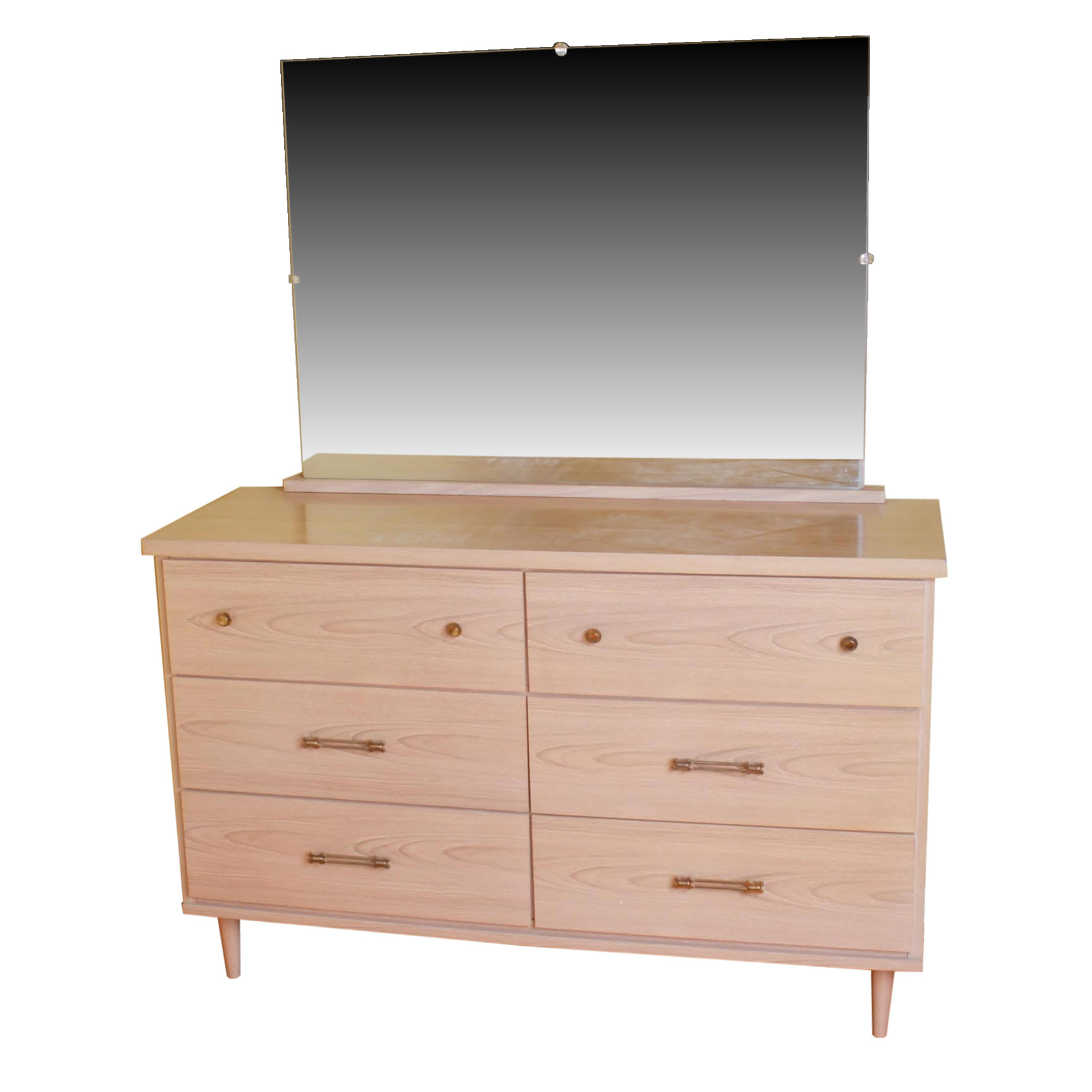 Mid Century Modern Chest of Drawers and Mirror