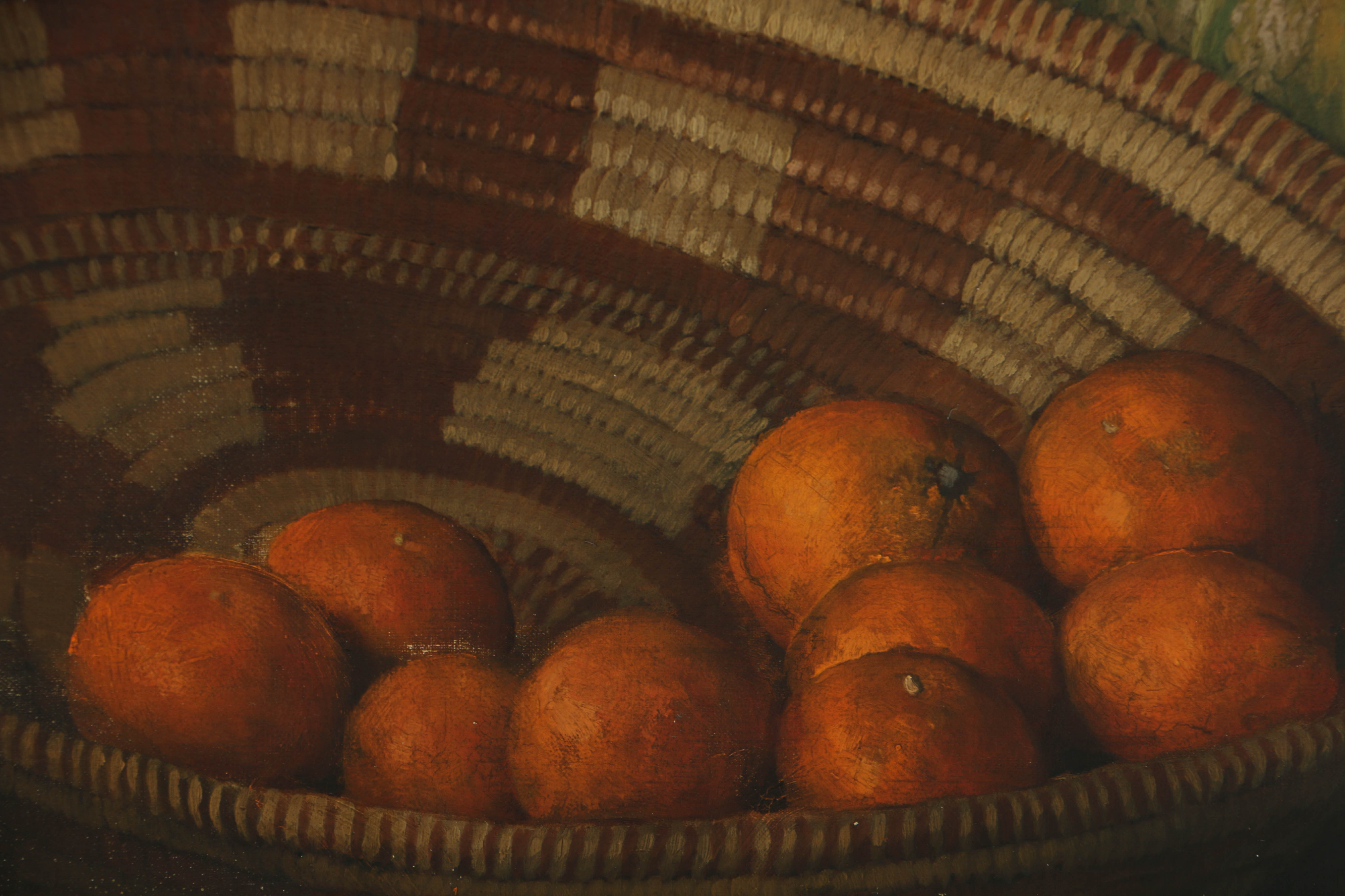 Monumental Edward K. Foote Oil on Canvas "Market Boy", with Cincinnati History