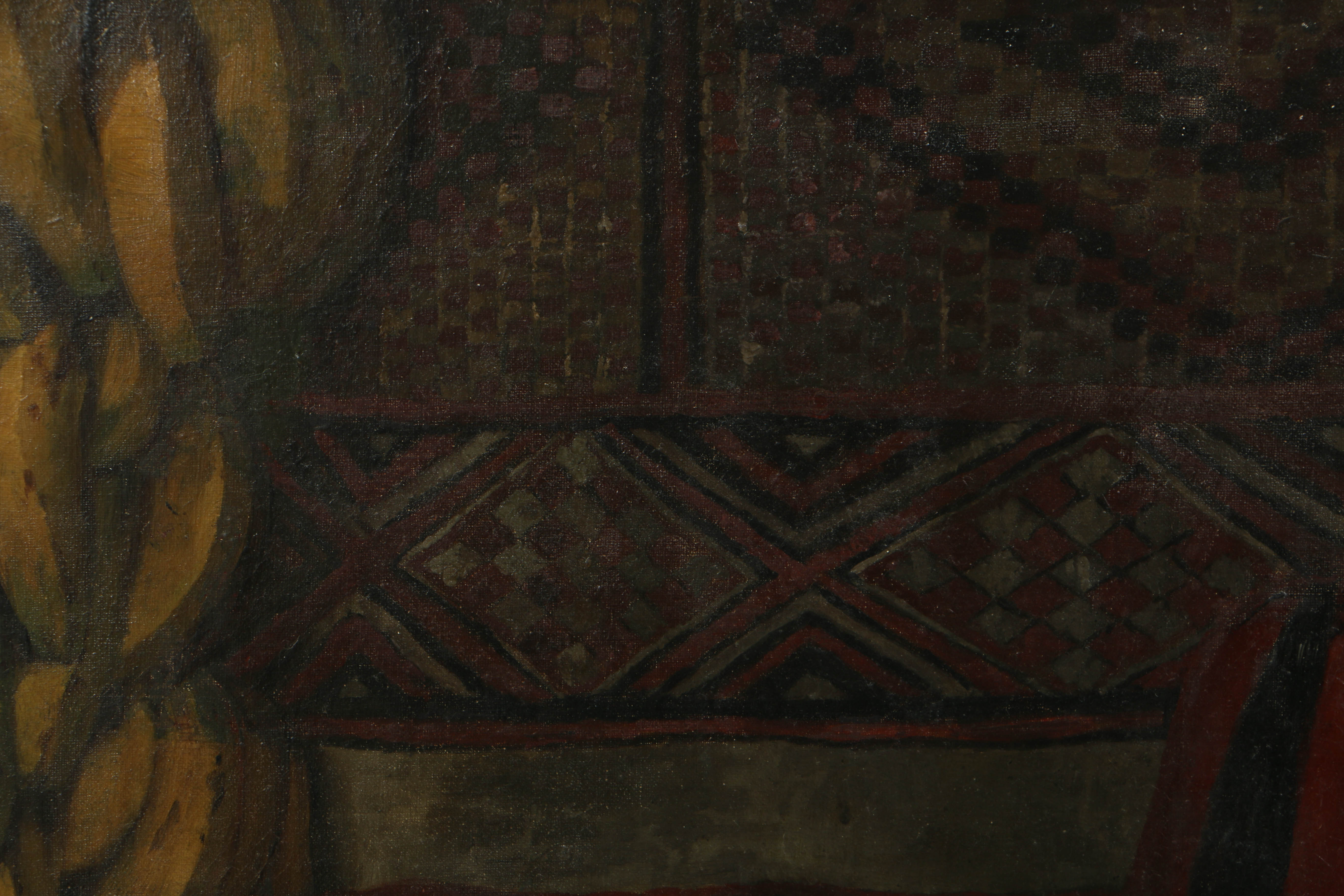 Monumental Edward K. Foote Oil on Canvas "Market Boy", with Cincinnati History