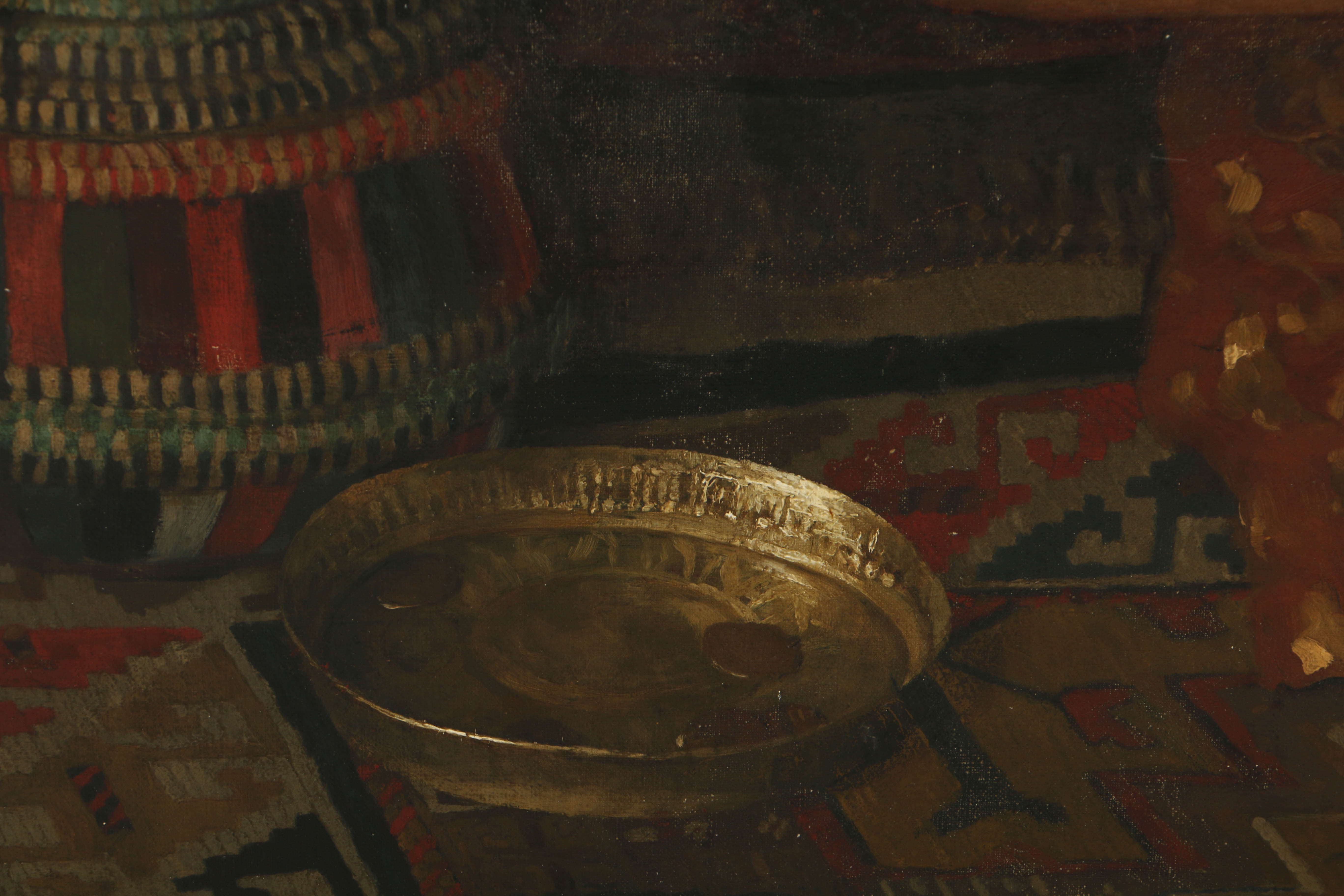 Monumental Edward K. Foote Oil on Canvas "Market Boy", with Cincinnati History