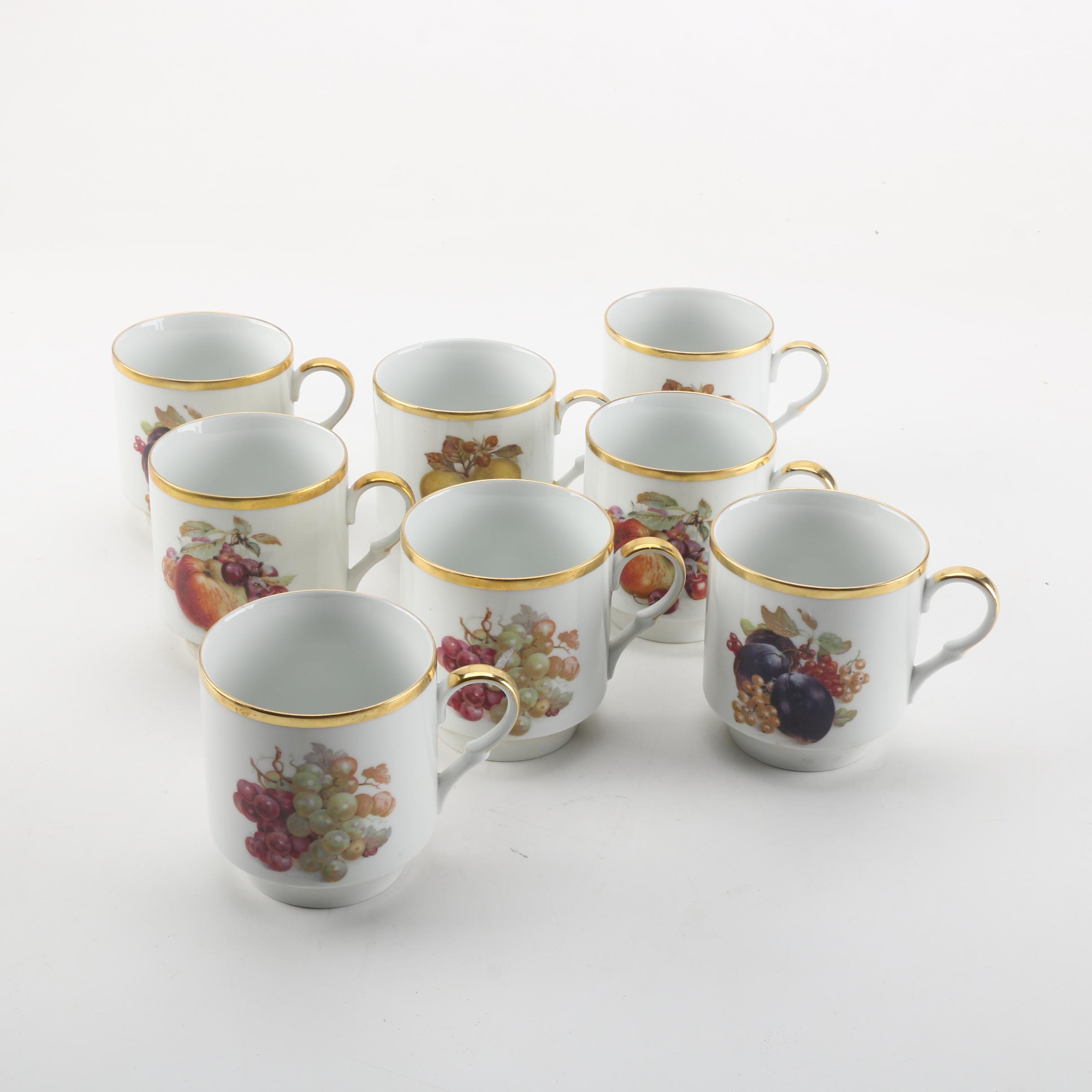 Vintage Schumann "Orchard" Porcelain Mugs