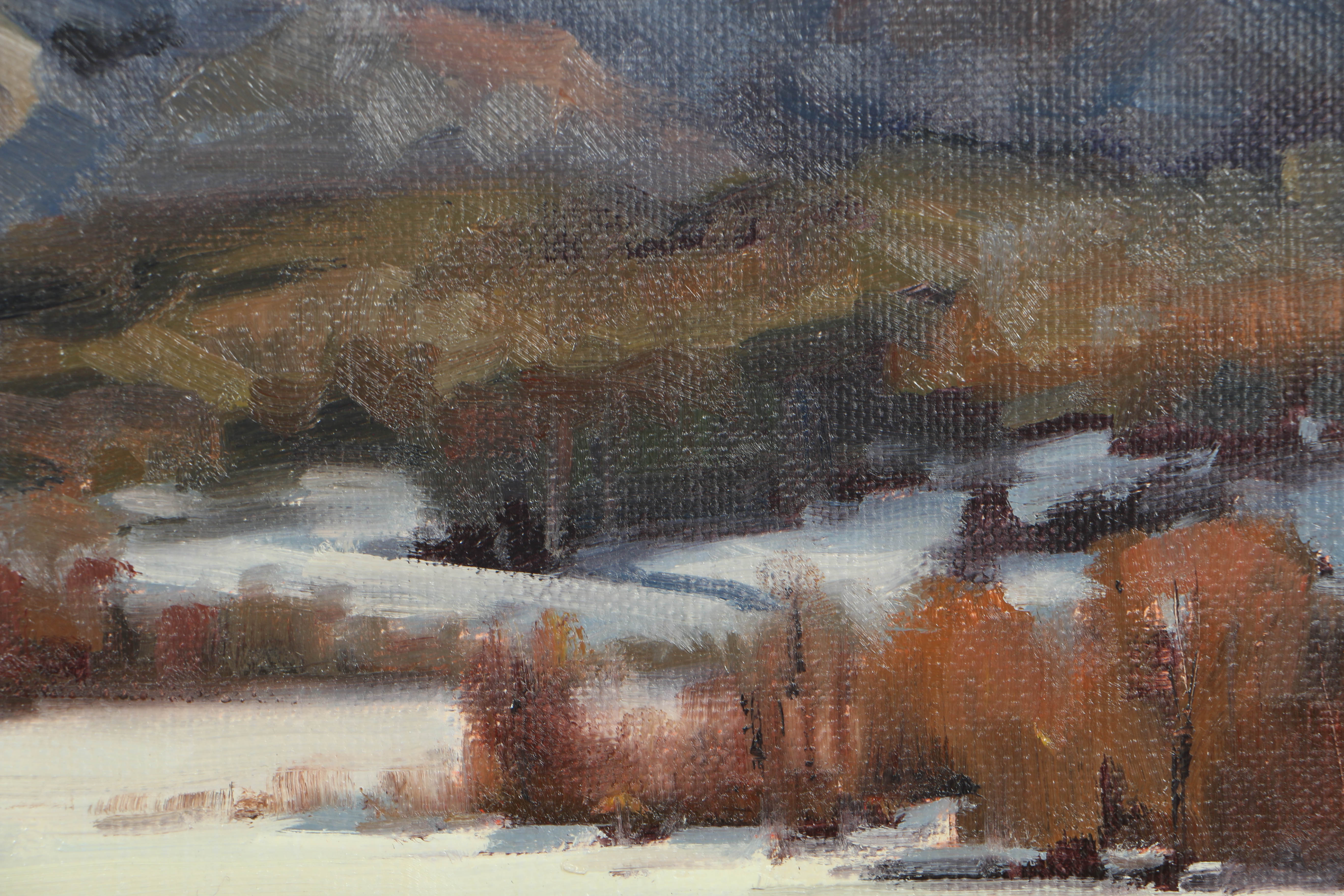 Bill Fletcher Oil Painting on Canvas "Cades Cove in Winter"