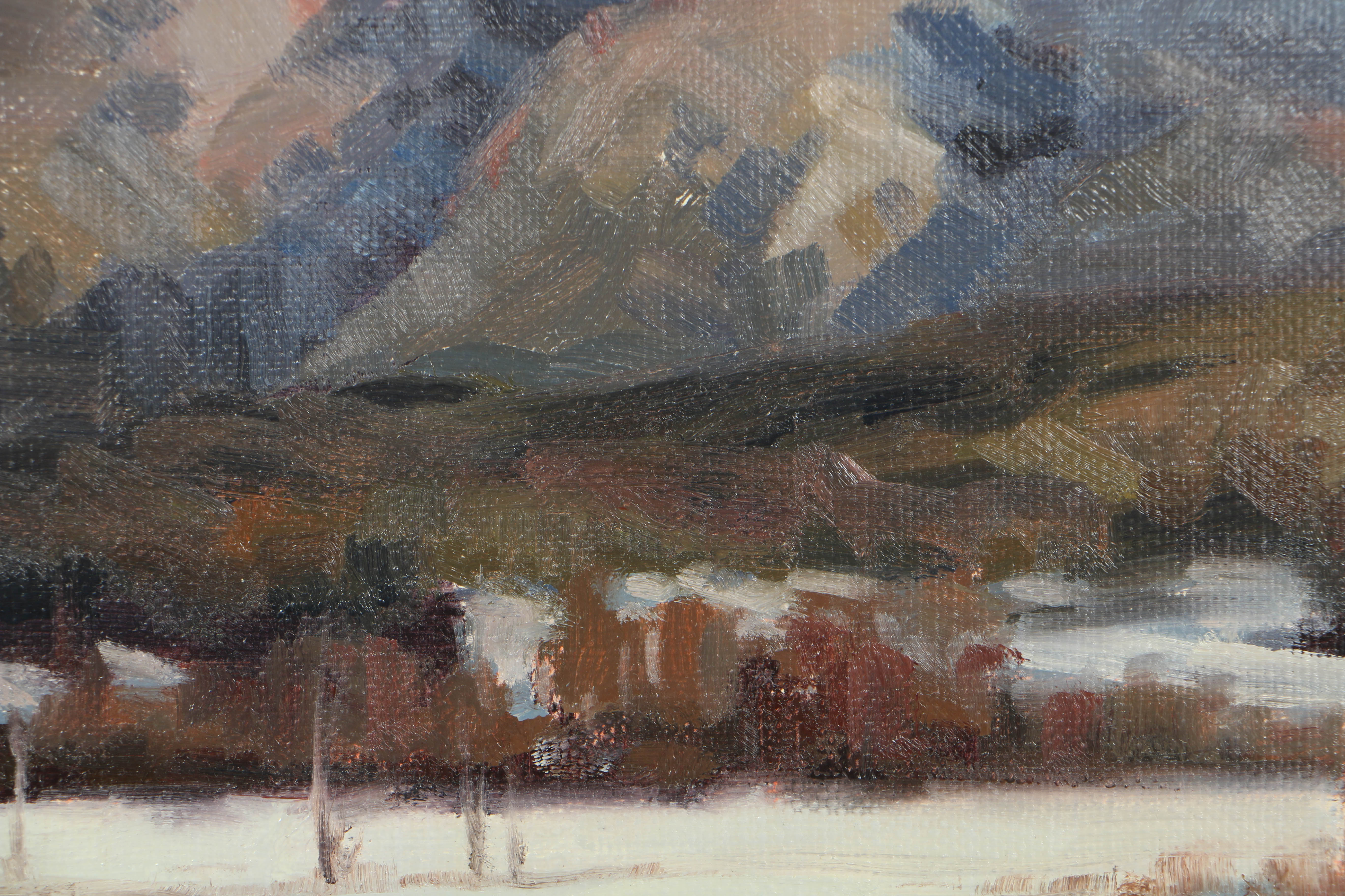 Bill Fletcher Oil Painting on Canvas "Cades Cove in Winter"