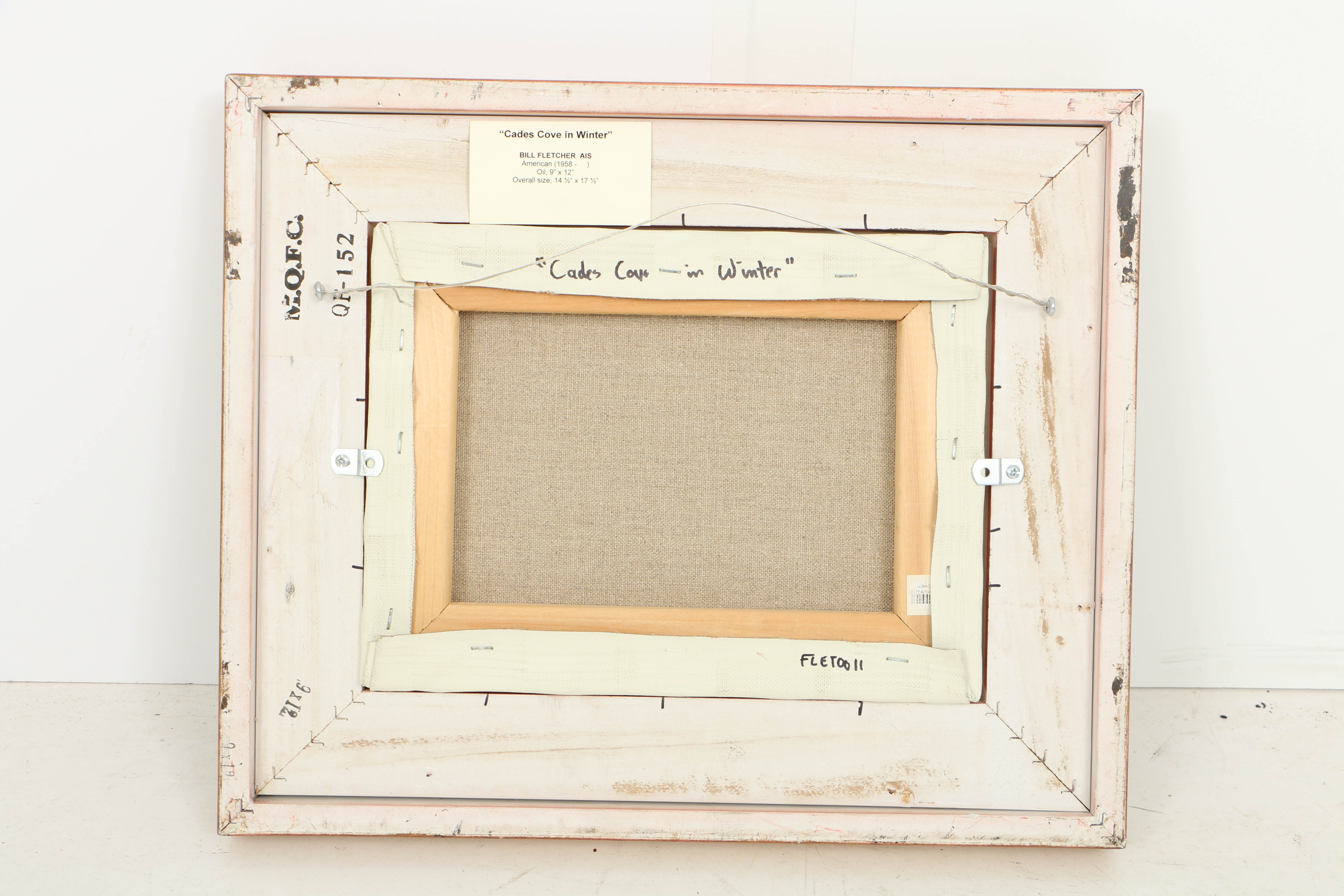 Bill Fletcher Oil Painting on Canvas "Cades Cove in Winter"