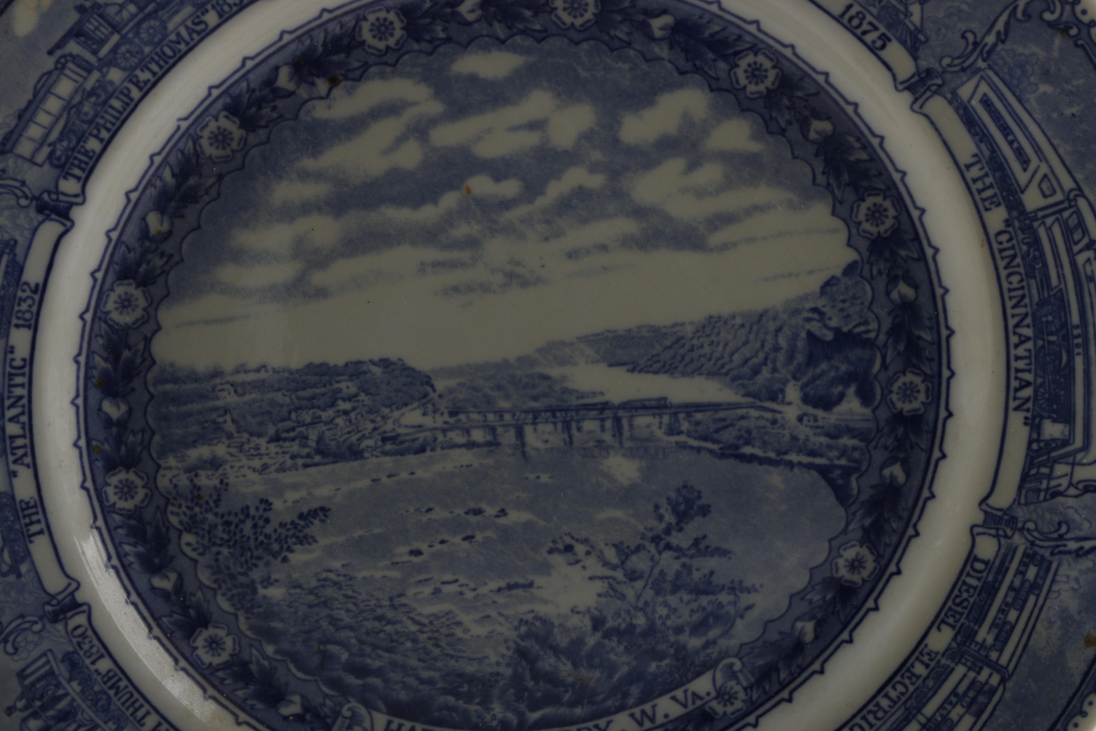 American Colonial Theme Plates with Gorham and Delft