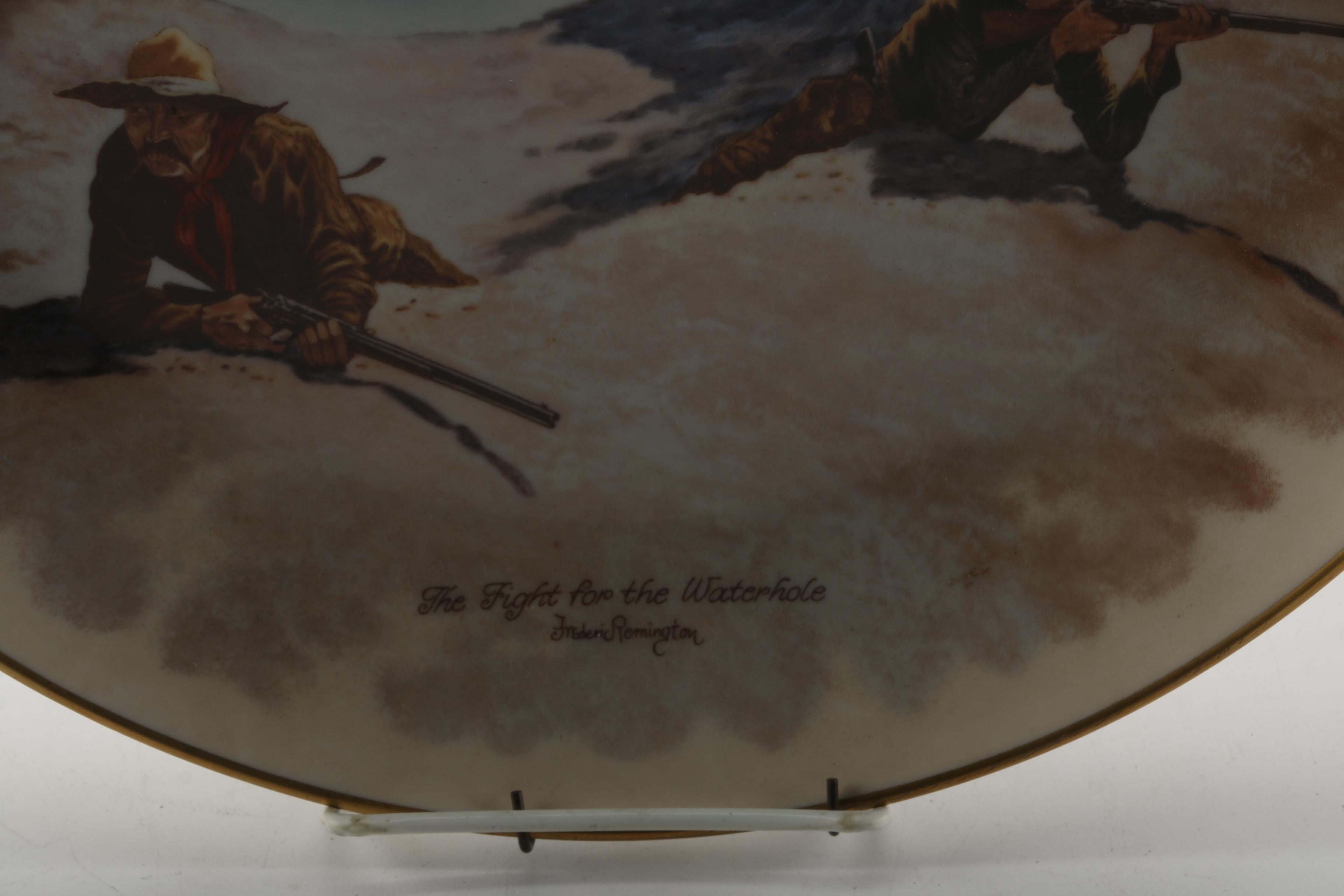 American Colonial Theme Plates with Gorham and Delft