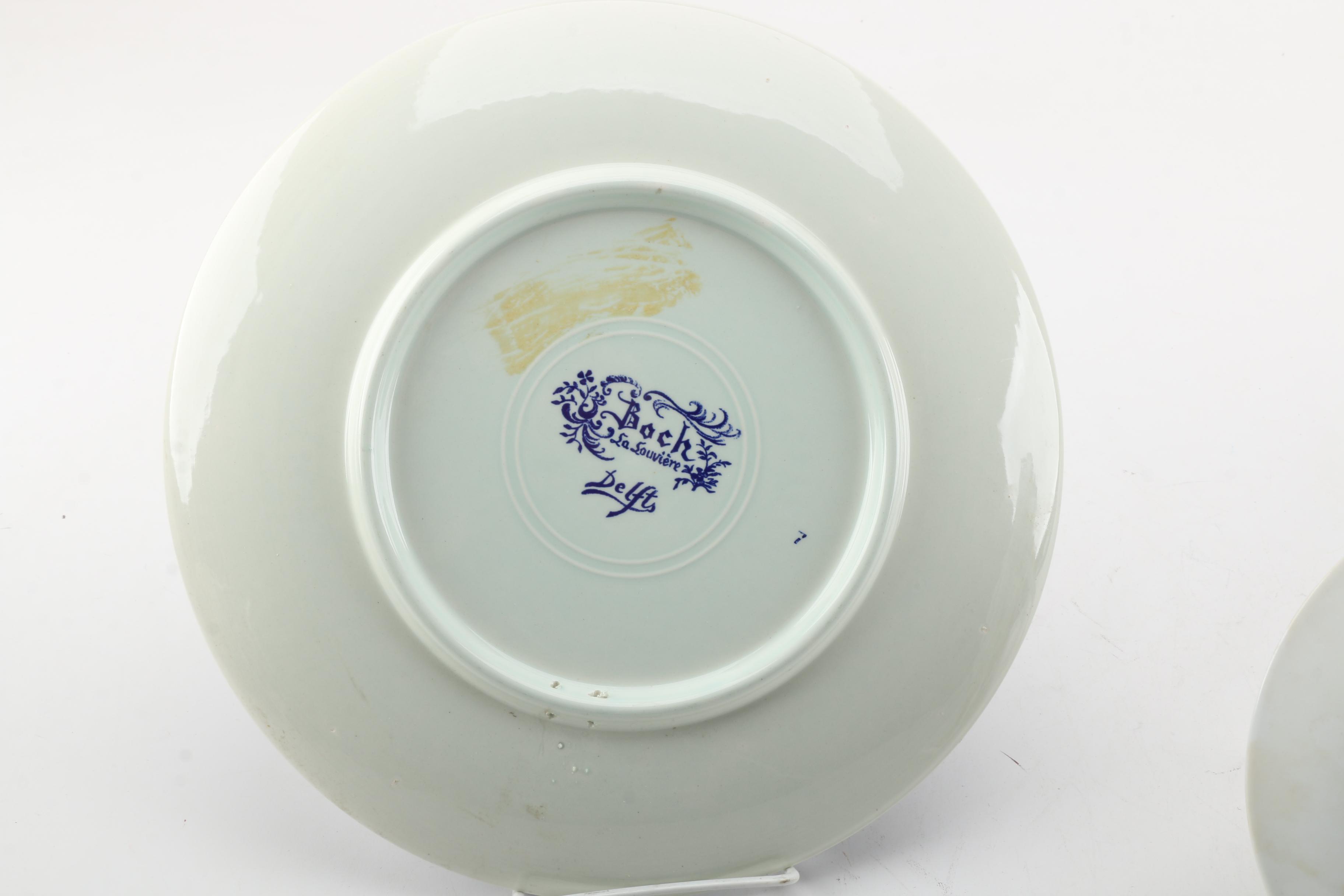 American Colonial Theme Plates with Gorham and Delft