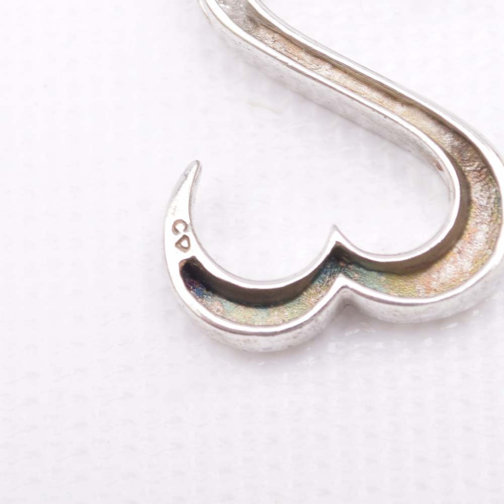 Jane Seymour Sterling Silver Open Heart Bracelet and Pendant Necklace