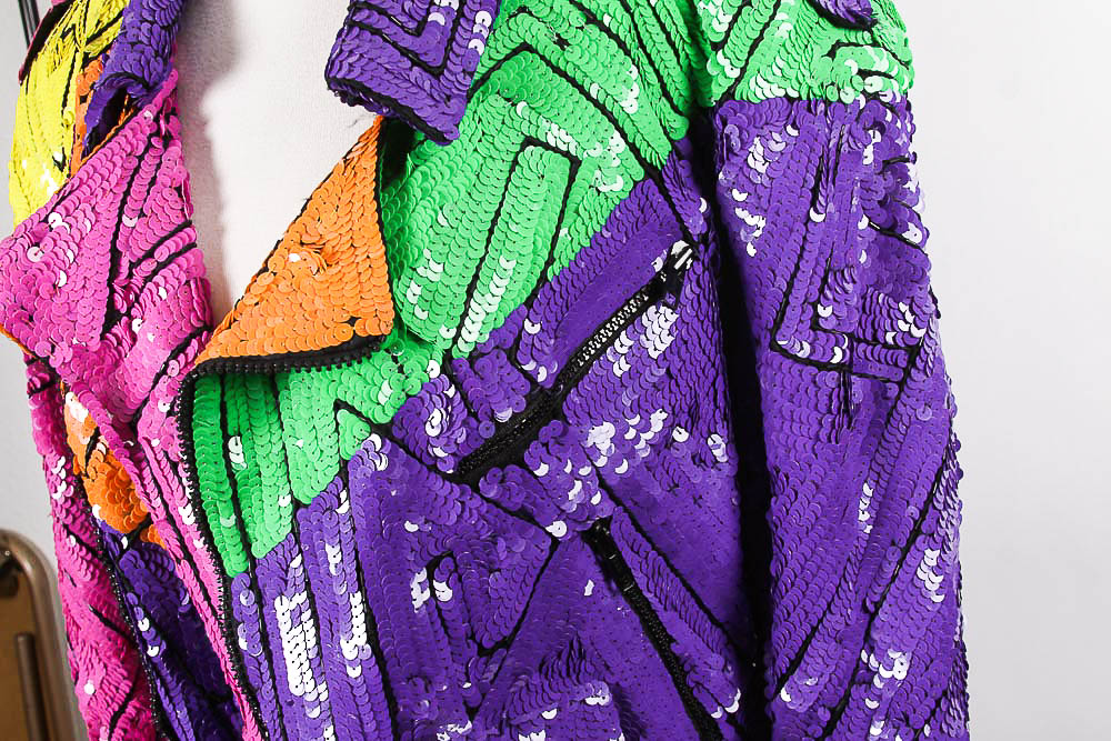 Women's Vintage Modi Silk and Sequin Jacket