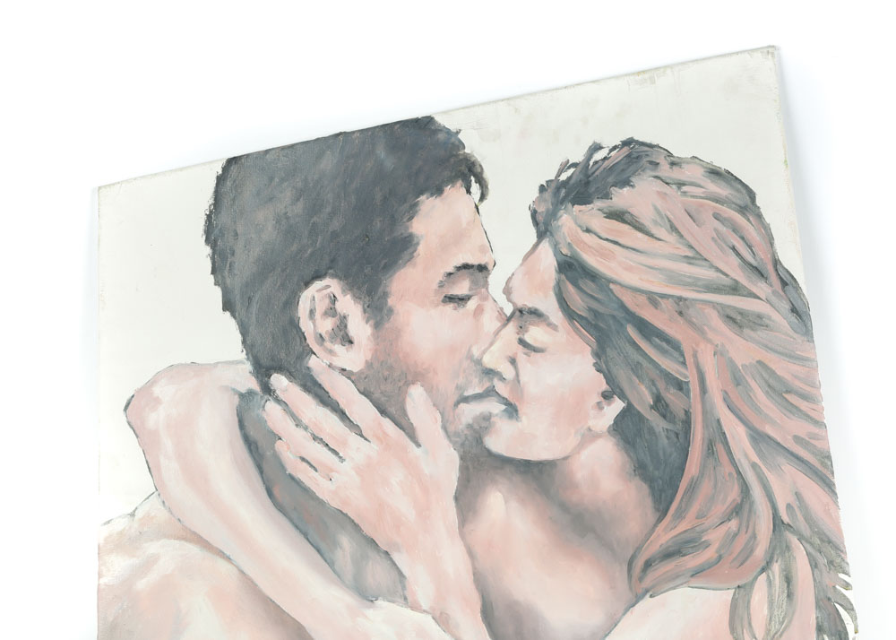 Jerry McQuay Acrylic Painting on Canvas "Lip Lust"