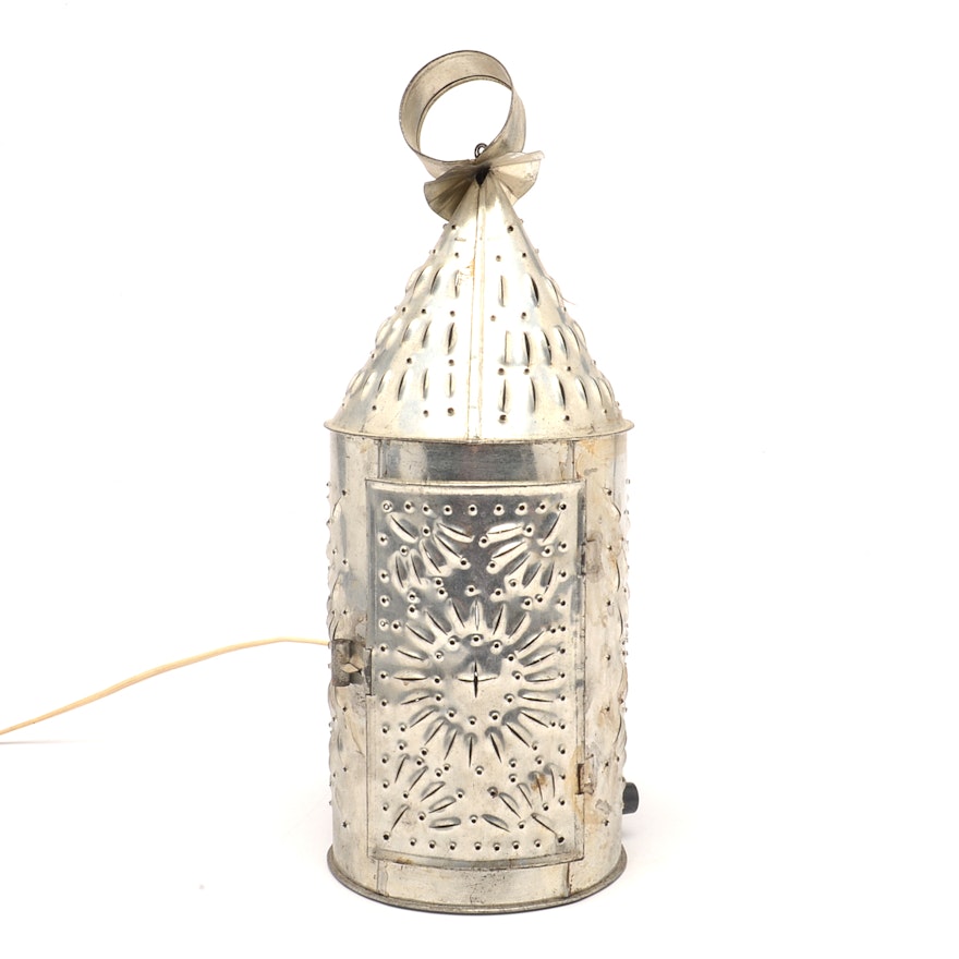 Punched Tin Accent Lamp