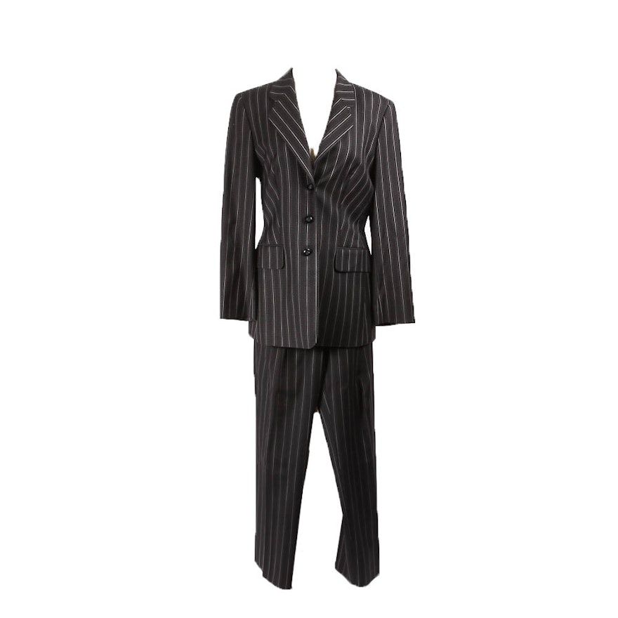 Women's Escada Pinstripe Suit Jacket and Matching Pants