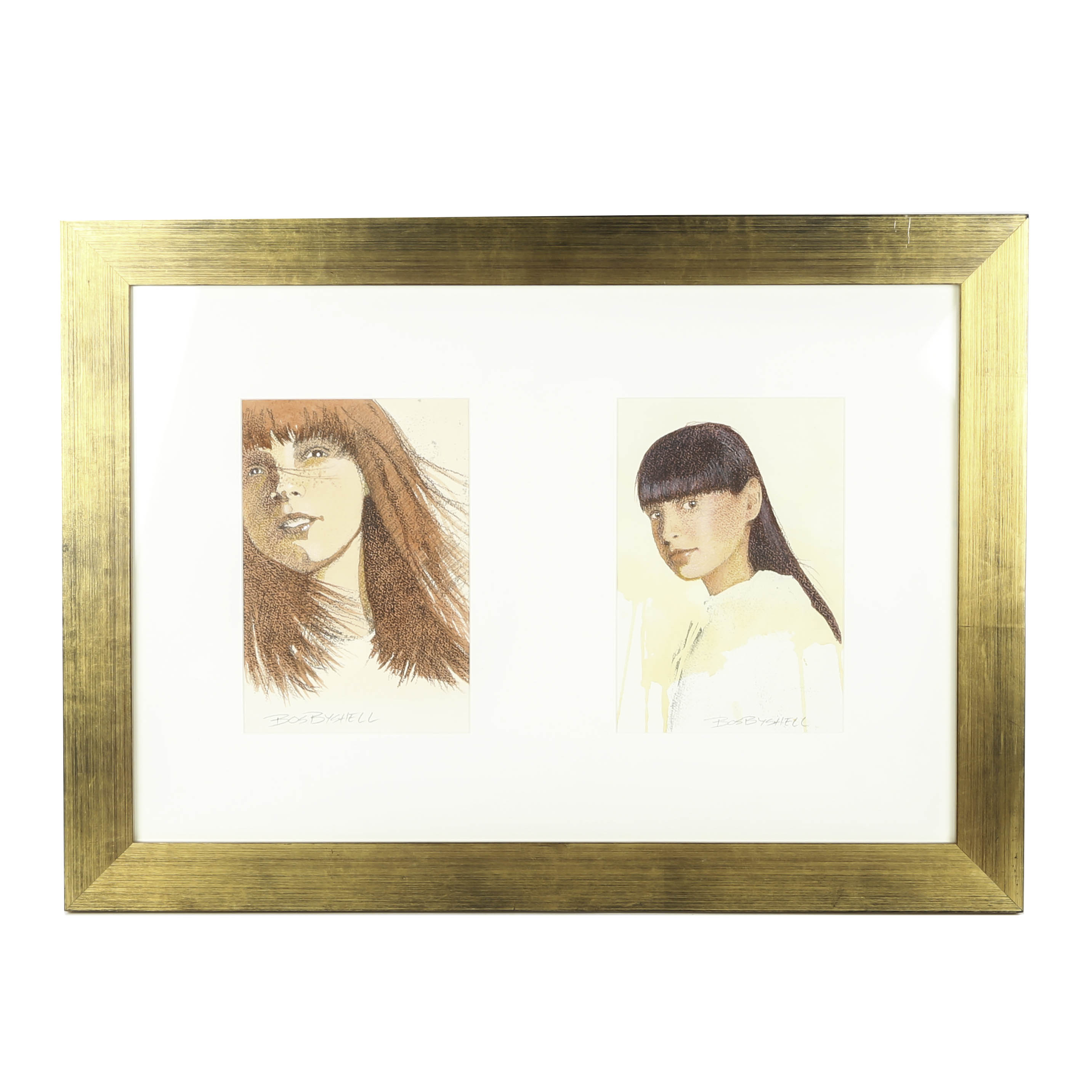 Wil Bosbyshell Mixed Media "Faces"