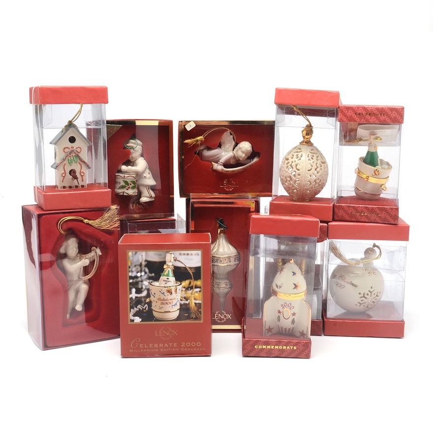 Collection of Lenox Christmas Ornaments