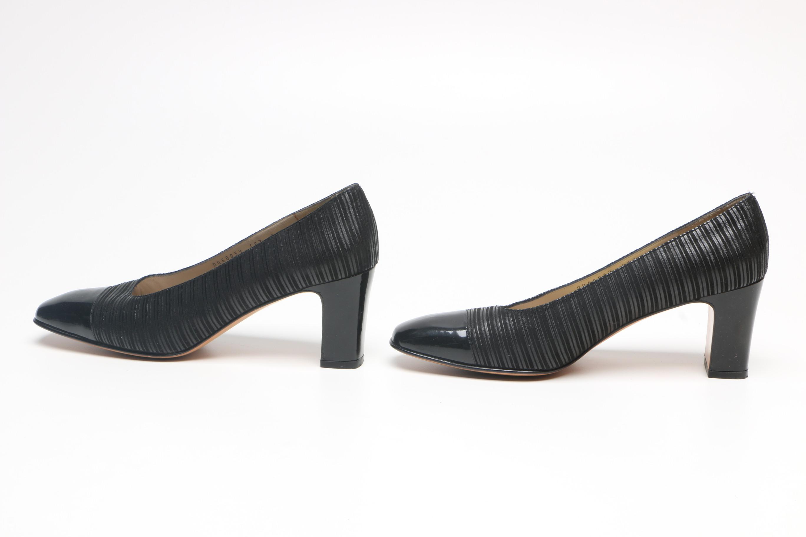 Vintage Salvatore Ferragamo Matching Handbag and High Heel Pumps