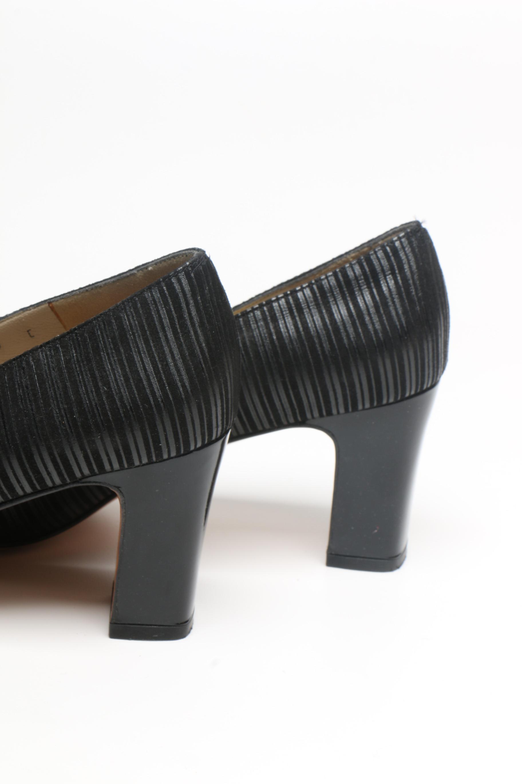 Vintage Salvatore Ferragamo Matching Handbag and High Heel Pumps