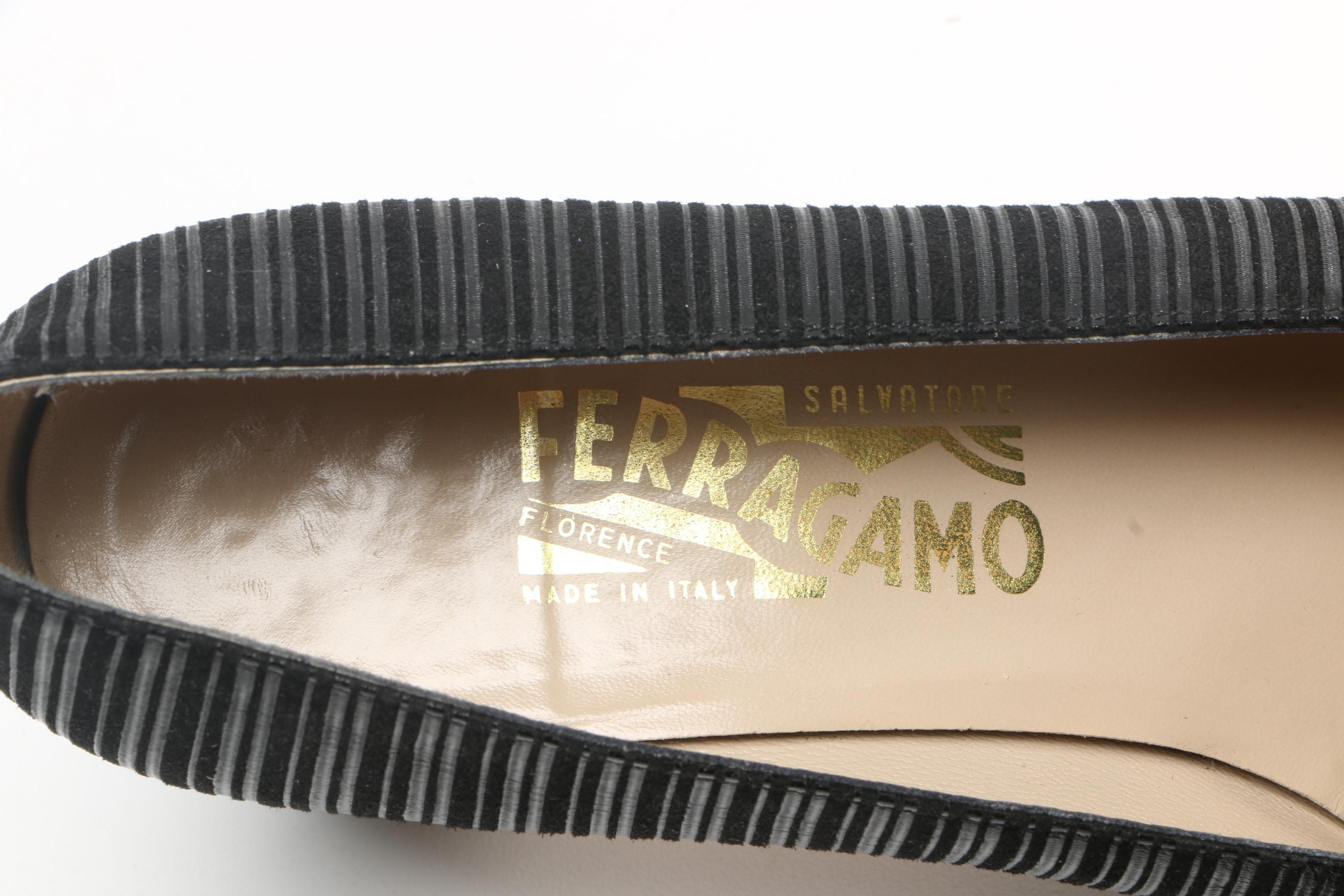 Vintage Salvatore Ferragamo Matching Handbag and High Heel Pumps