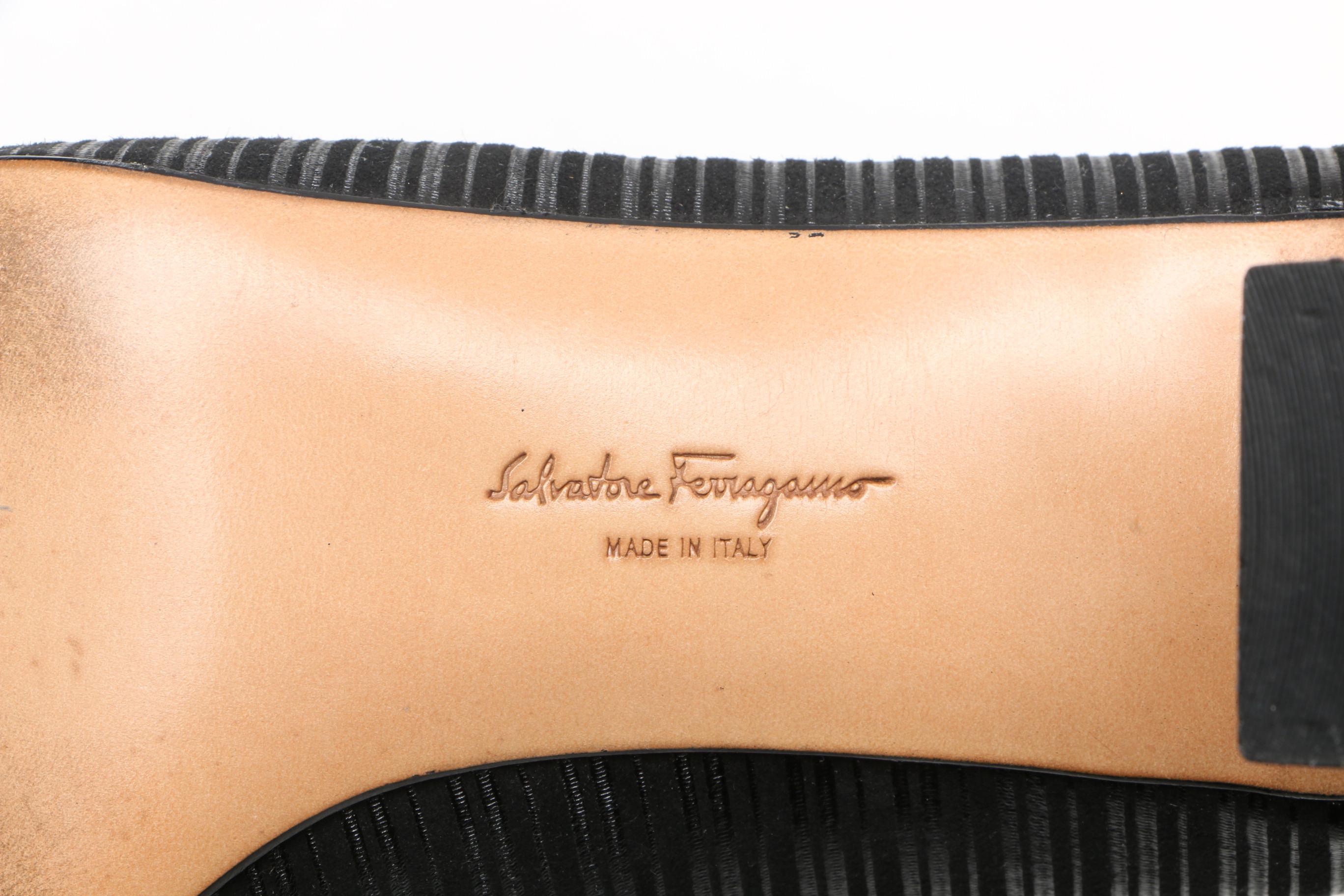 Vintage Salvatore Ferragamo Matching Handbag and High Heel Pumps