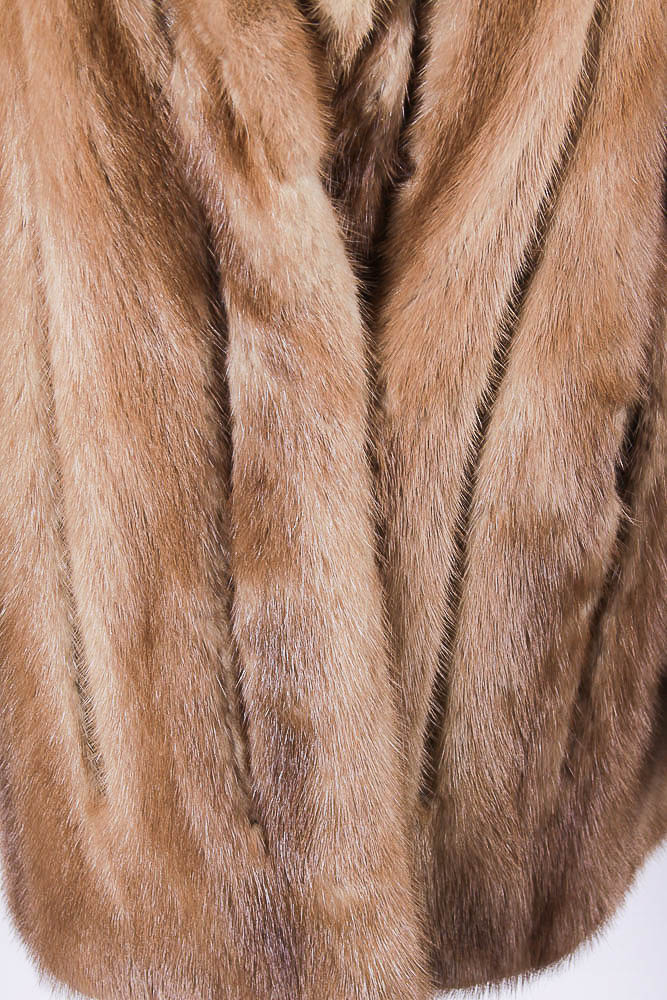 Hudson's Brown Mink Fur Car Coat