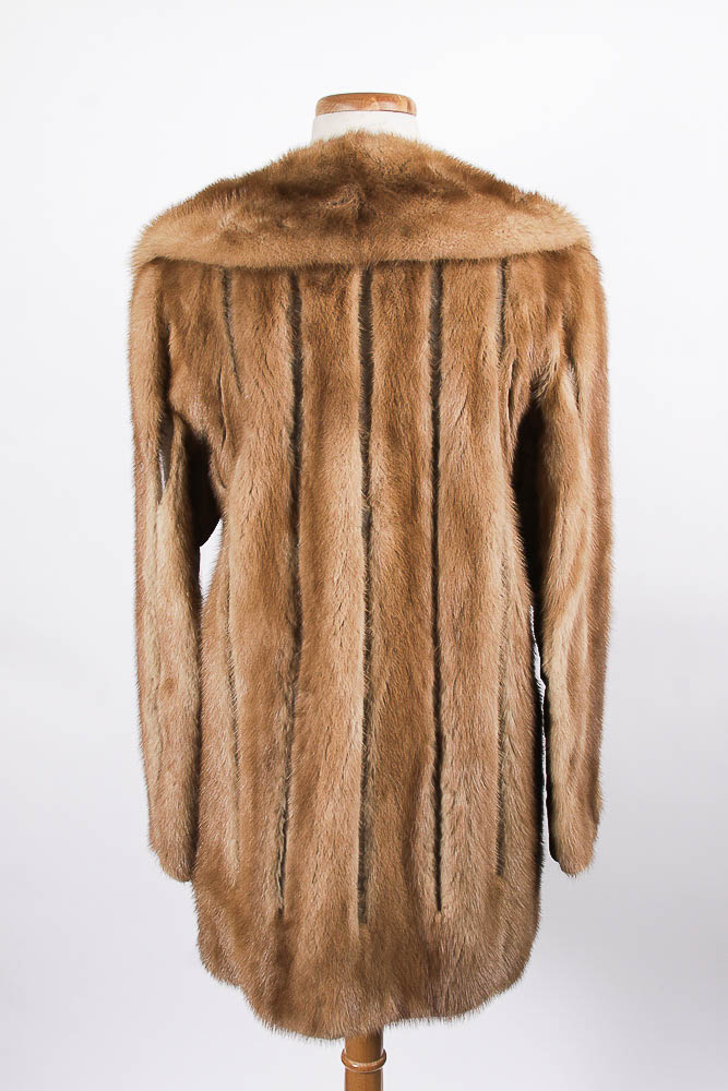 Hudson's Brown Mink Fur Car Coat