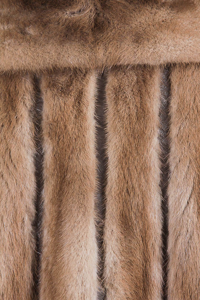 Hudson's Brown Mink Fur Car Coat