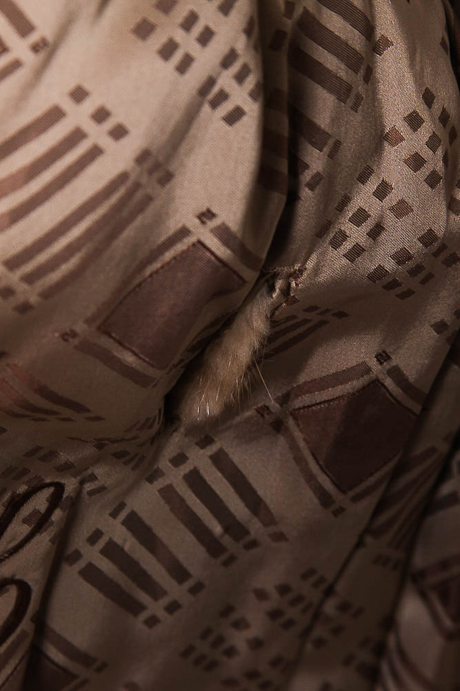 Hudson's Brown Mink Fur Car Coat