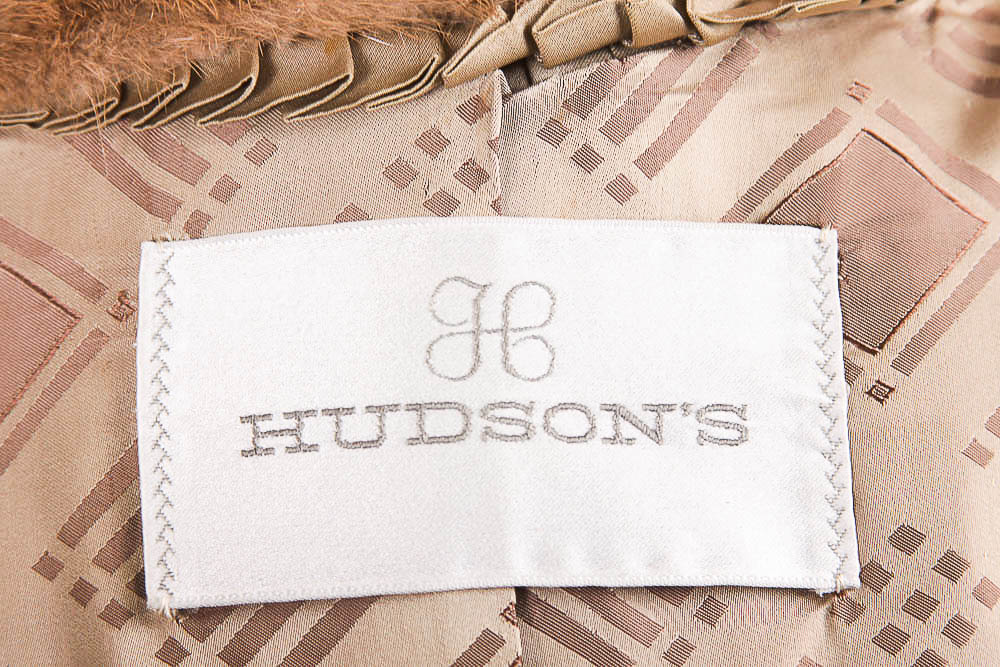 Hudson's Brown Mink Fur Car Coat